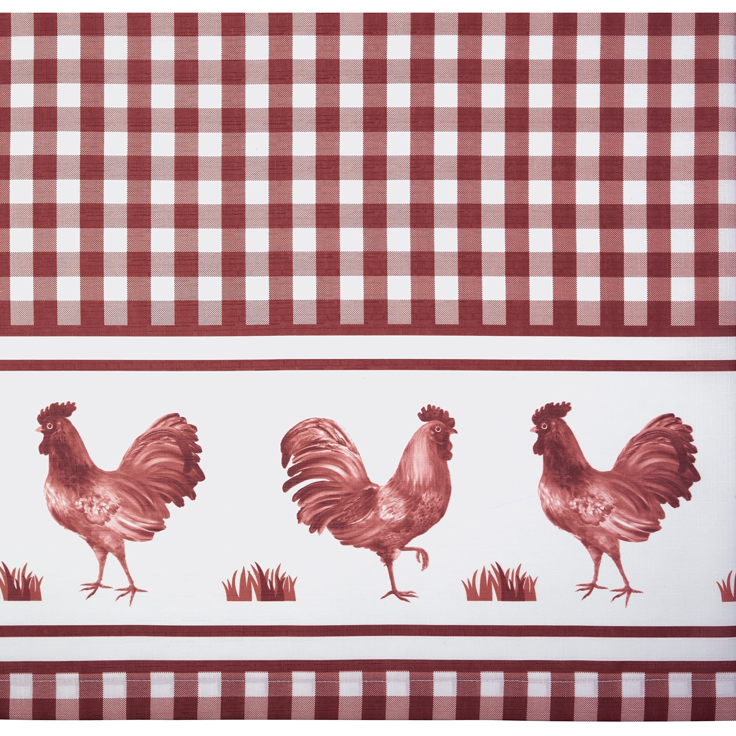 Achim Home Furnishings Barnyard Valance 58 X 14 - Burgundy