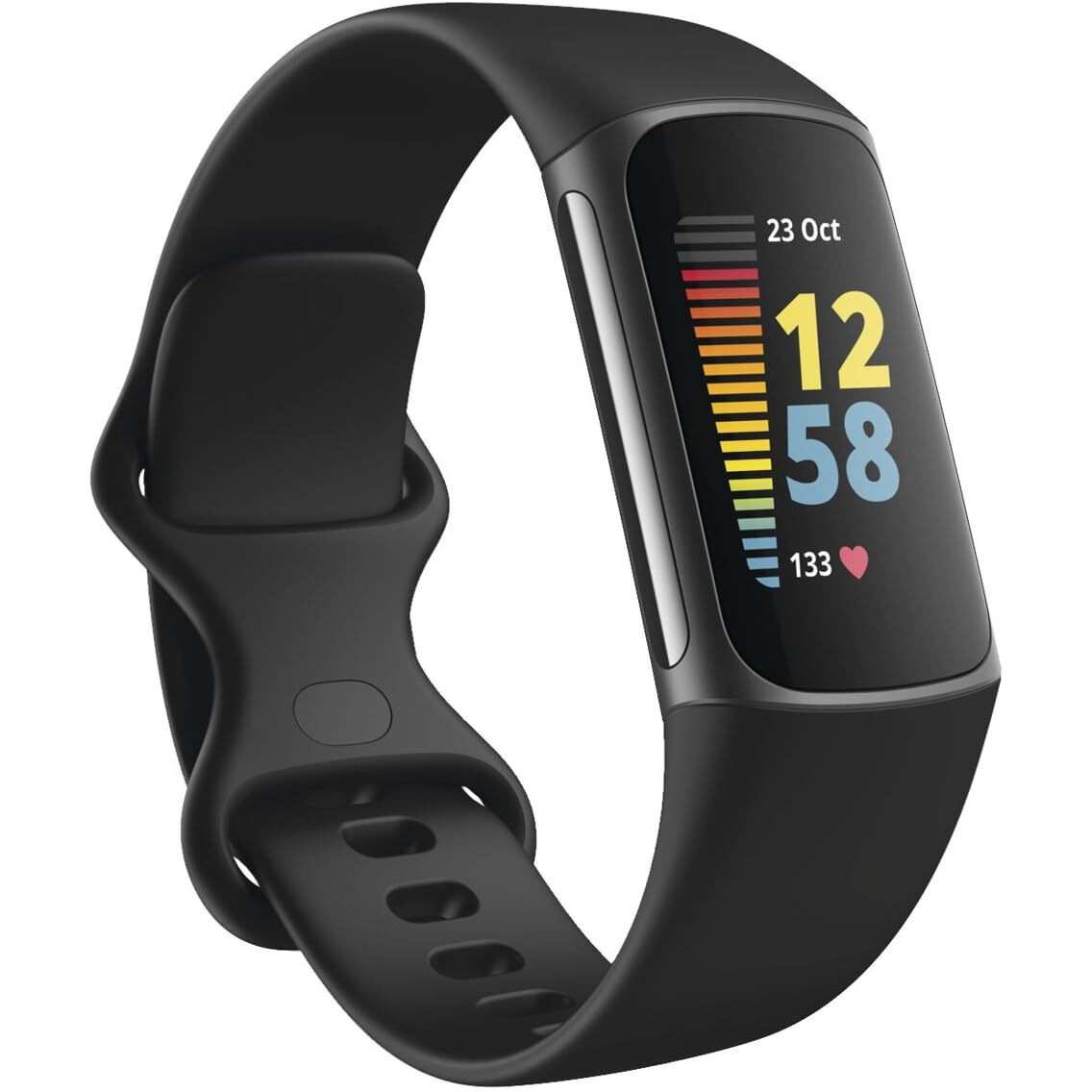 Fitbit Charge 5 Advanced Health & Fitness Tracker With Built-In Gps, Stress Management Tools, Sleep Tracking, 24/7 Heart Rate And More, Lunar White/Soft Gold, One Size (S &L Bands Included)