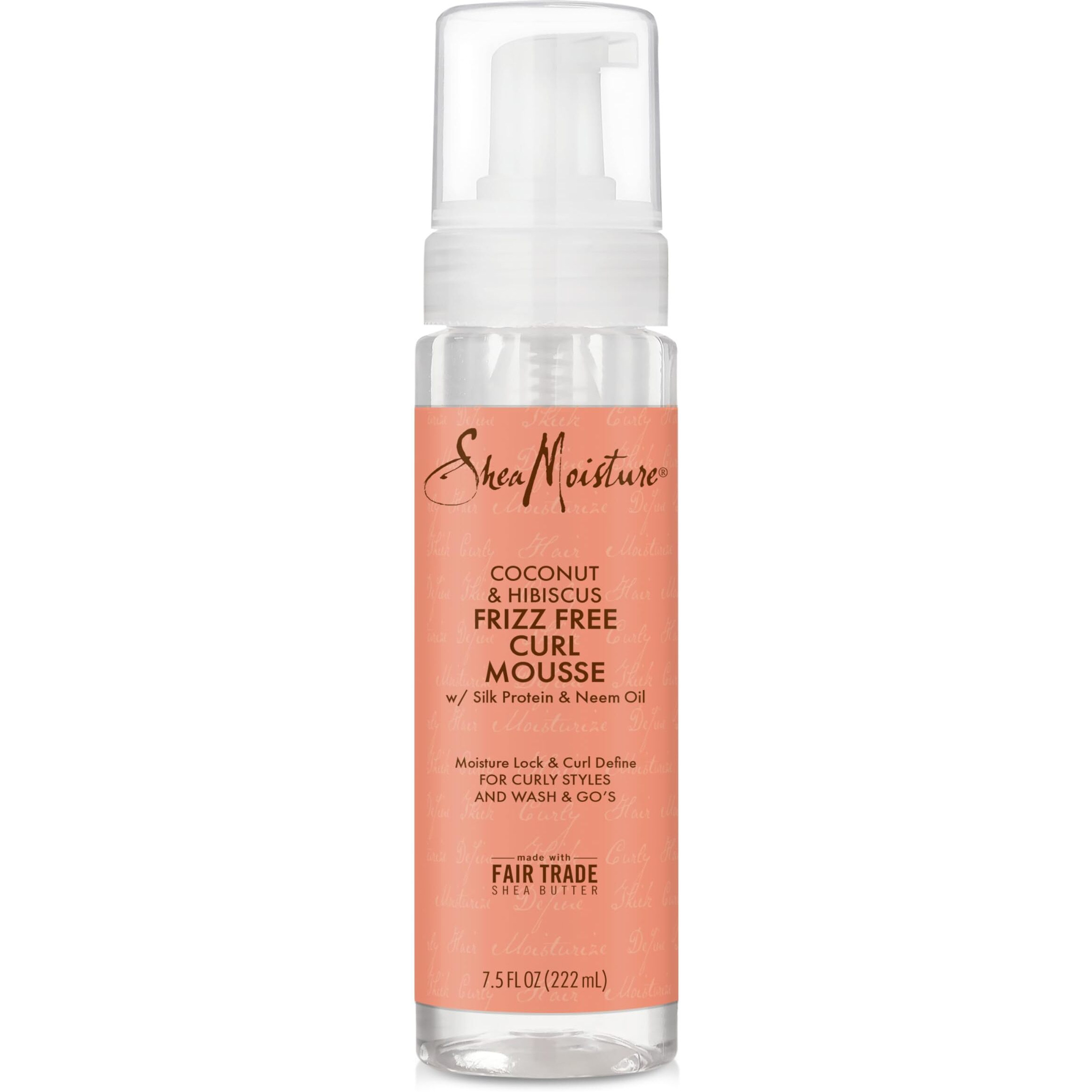 Sheamoisture Curl Mousse Coconut And Hibiscus For Frizz Control Styling Mousse With Shea Butter 7.5 Oz