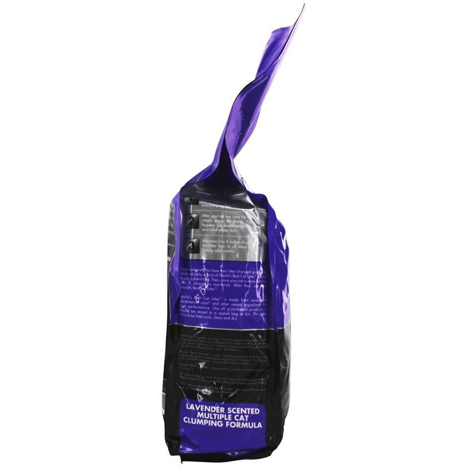 World's Best Cat Litter Cat Lavender Scented Multiple Cat Clumping Formula, 7-Pound Bag