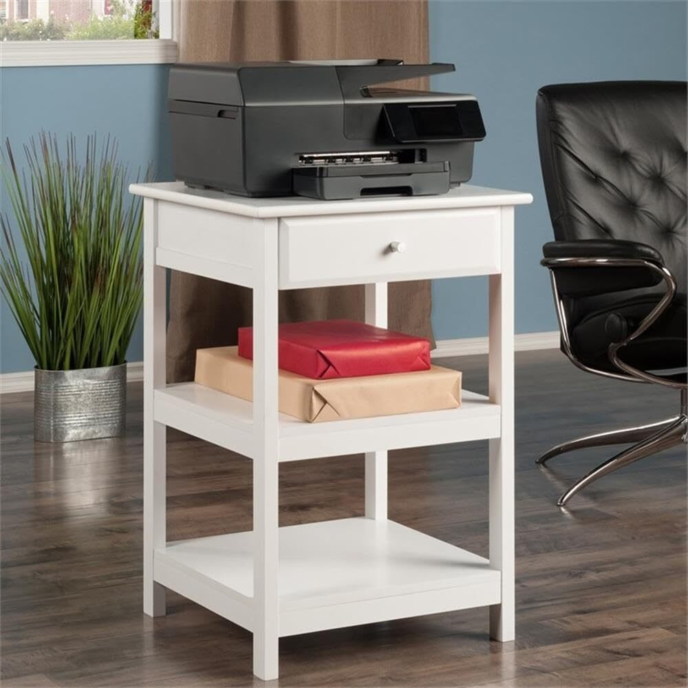Winsome Delta Printer Stand White Home Office 20.87X20.24X30.71