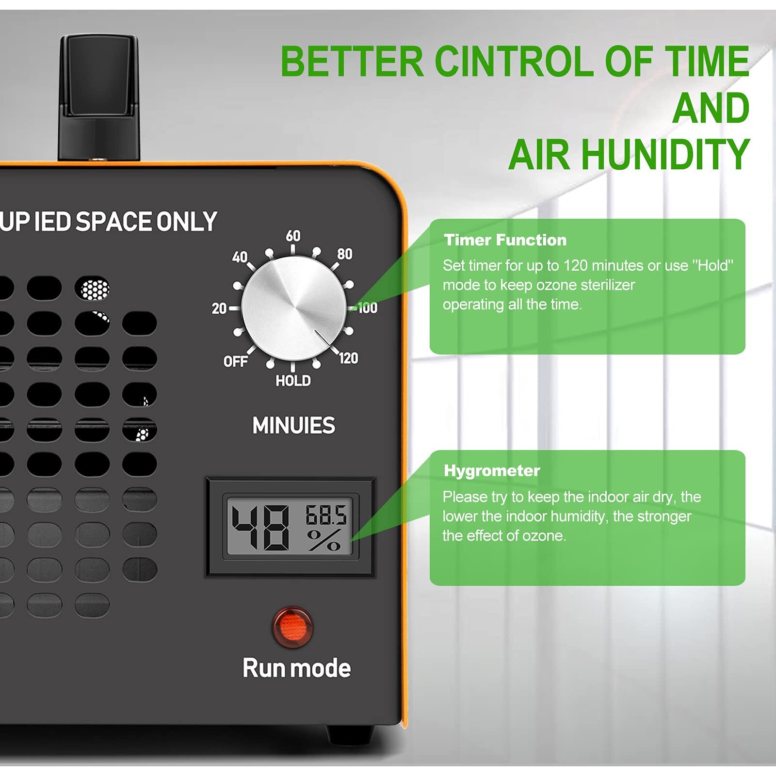 Ozone Generator 10000 Mg/Hr Commercial Ozone Machine Portable Ozone Odor Eliminator Odor Removal Deodorizer Ozonator Ionizer, For Home Cars And Pets