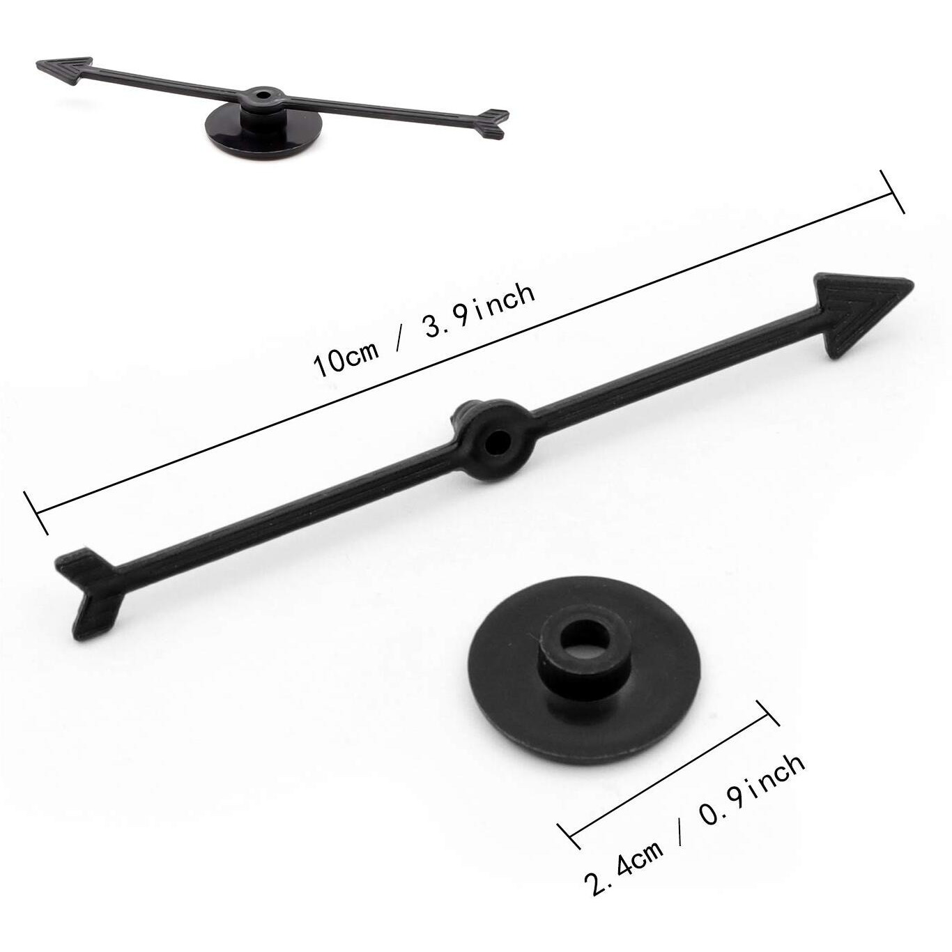 Lohoee Arrow Spinners Board Game Spinner Arrow Toys For Classroom School Party Home Party Supplies (100Pcs,10Cm/4 Inch,Black)