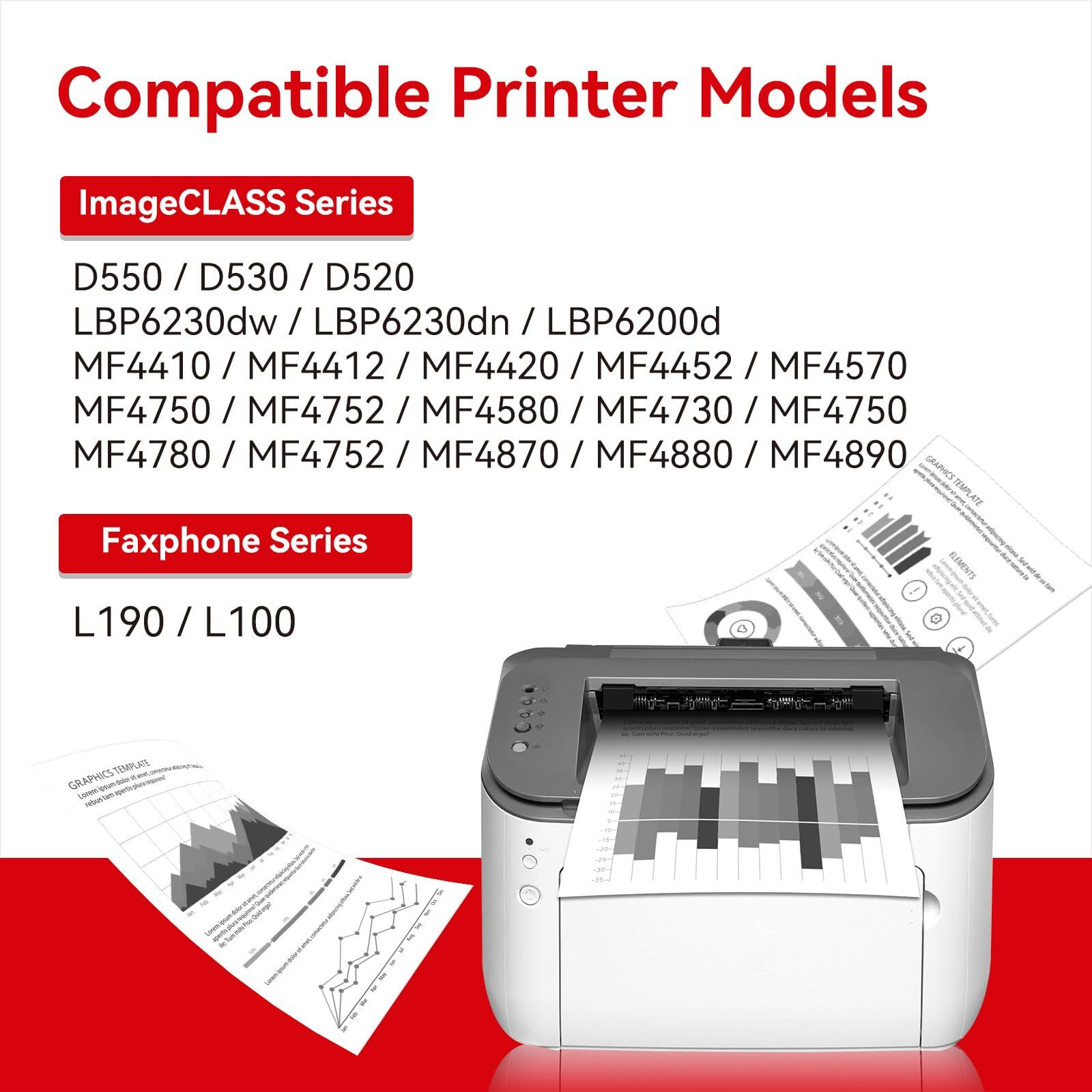 Mytoner 126 128 Black Toner Cartridge Compatible Replacement For Canon 128 126 Crg-126 Crg-128 Black Toner Cartridge For Imageclass Lbp6200D Lbp6230Dw D530 Mf4450 Mf4770N Mf4890Dw Printer (2 Pack)
