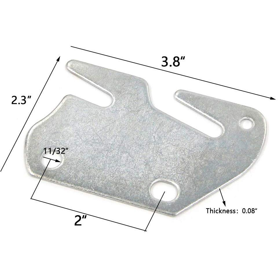 Bitray Wood Bed Plates Wood Bed Rail Hook Plates For Bed Frame Bracket Headboard Footboard Replacement - 4Pcs