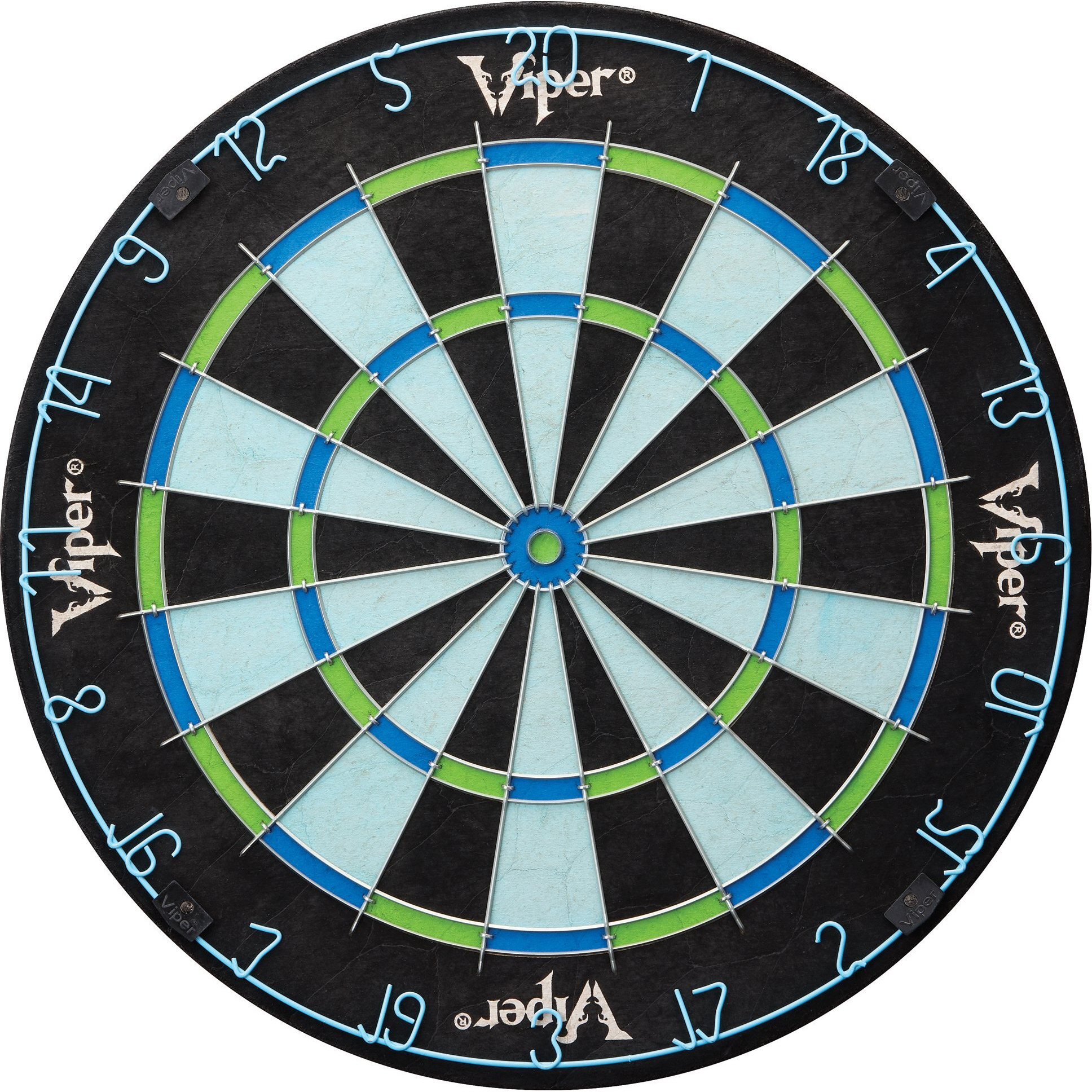 Viper Chroma Tournament Bristle Steel Tip Dartboard Set With Staple-Free Bullseye, Galvanized Metal Triangular Spider Wire For Reduced Bounce Outs High-Grade Self-Healing Premium Sisal