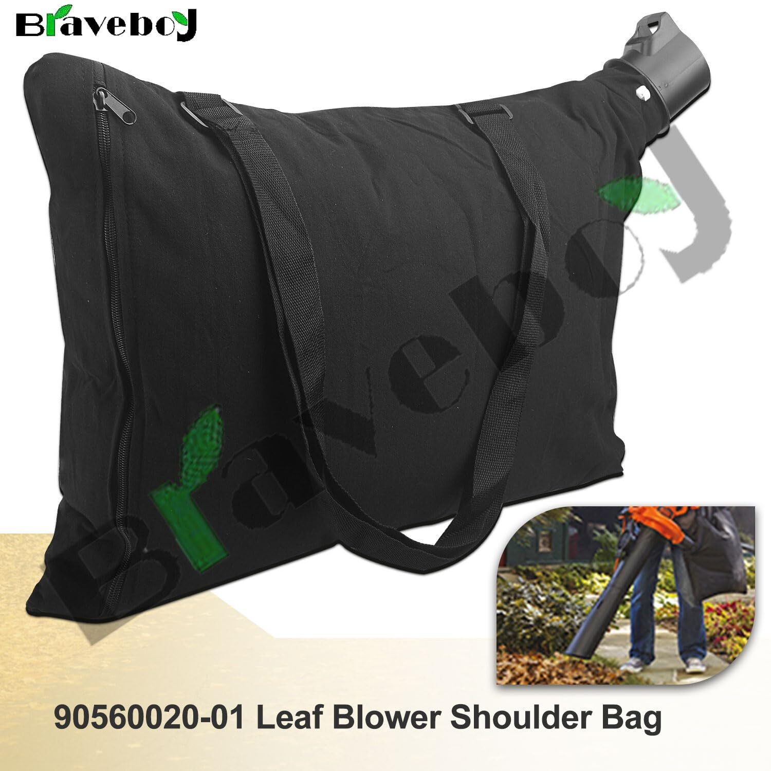 Braveboy 90560020-01 Leaf Blower Shoulder Bag, Compatible With Black & Decker 90560020 90539053, Fits Model Lh4500 Bv3600 Bv3800 Bv6000 Bv5600 Bv6600