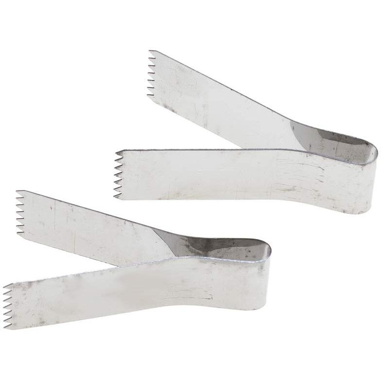 Tredoni 2Pcs | 2.4"" Pastry Tongs - Maamul Cookie Maker & Service - Dough Scraper Press, Stainless Steel