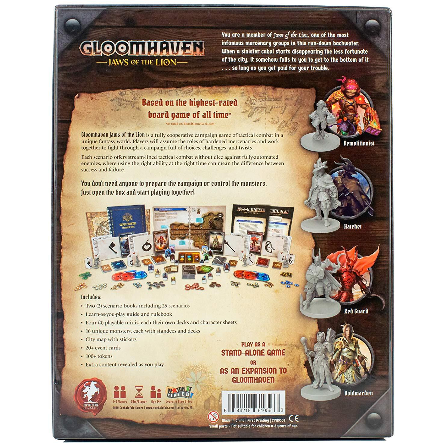 Gloomhaven Cephalofair Games Jaws Of The Lion Strategy Boxed Board Game For Ages 14 And Up, 2+ Players
