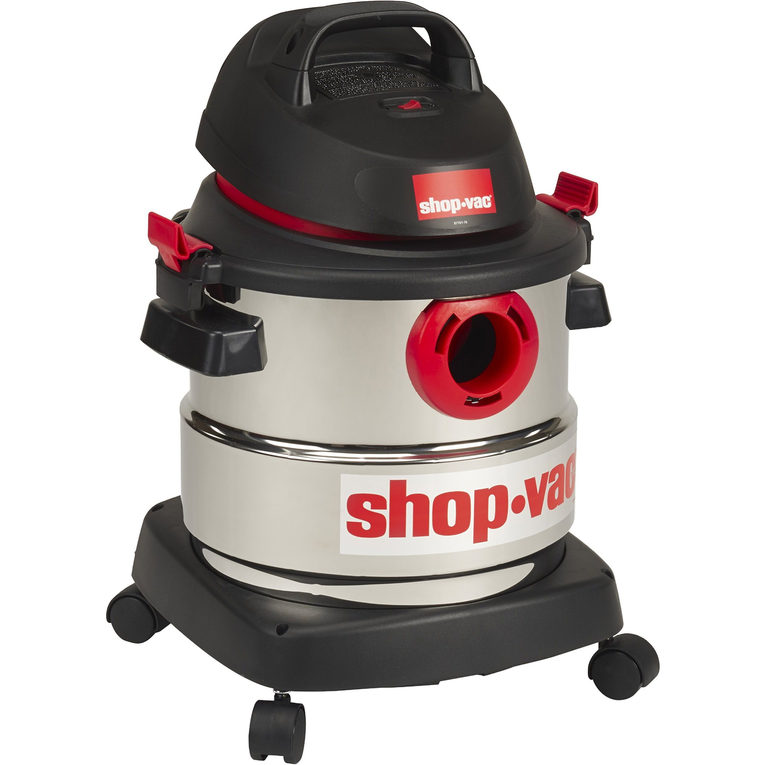 Shop-Vac 5989300 Stainless Steel Wet Dry Vacuum 4.5 Peak Hp Stainless Steel Wet Dry Vacuum, 1.25 Inch Diameter X 7 Foot Hose, 6 Ft Cord Length, Ideal For Jobsite, Garage, Car & Workshop