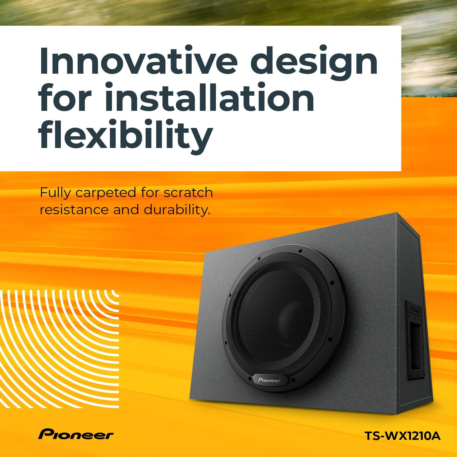Pioneer Ts-Wx1210A 12    Sealed Active Subwoofer With Built In Amplifier, 1200 Watts Max Power Sub, Variable Bass Boost, Flexible Installation, Enhanced Car Audio