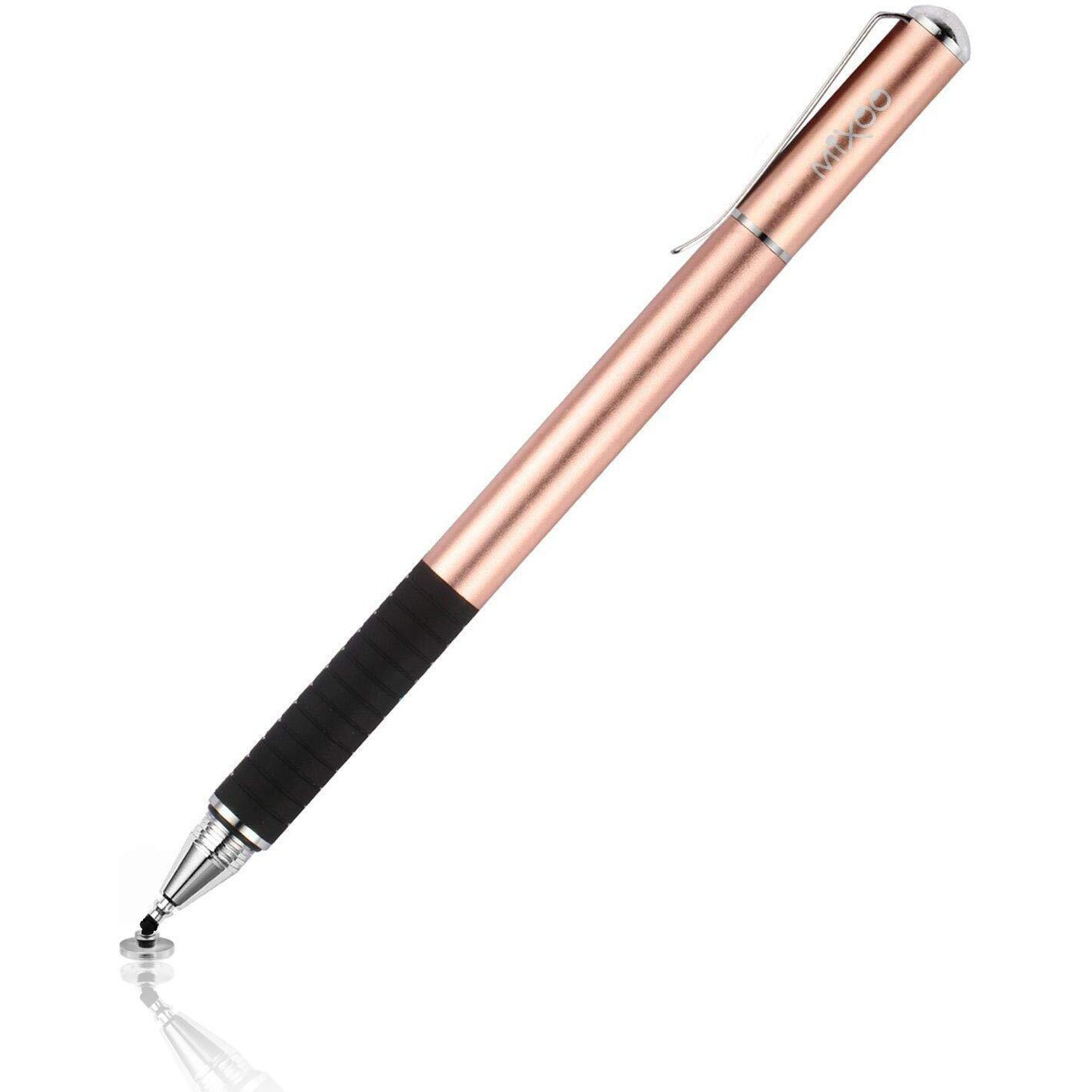 Mixoo Capacitive Stylus Pen, Disc & Fiber Tip 2 In 1 Series, High Sensitivity And Precision, Universal For Ipad, Iphone, Tablets And Other Touch Screens, Model Rose Gold