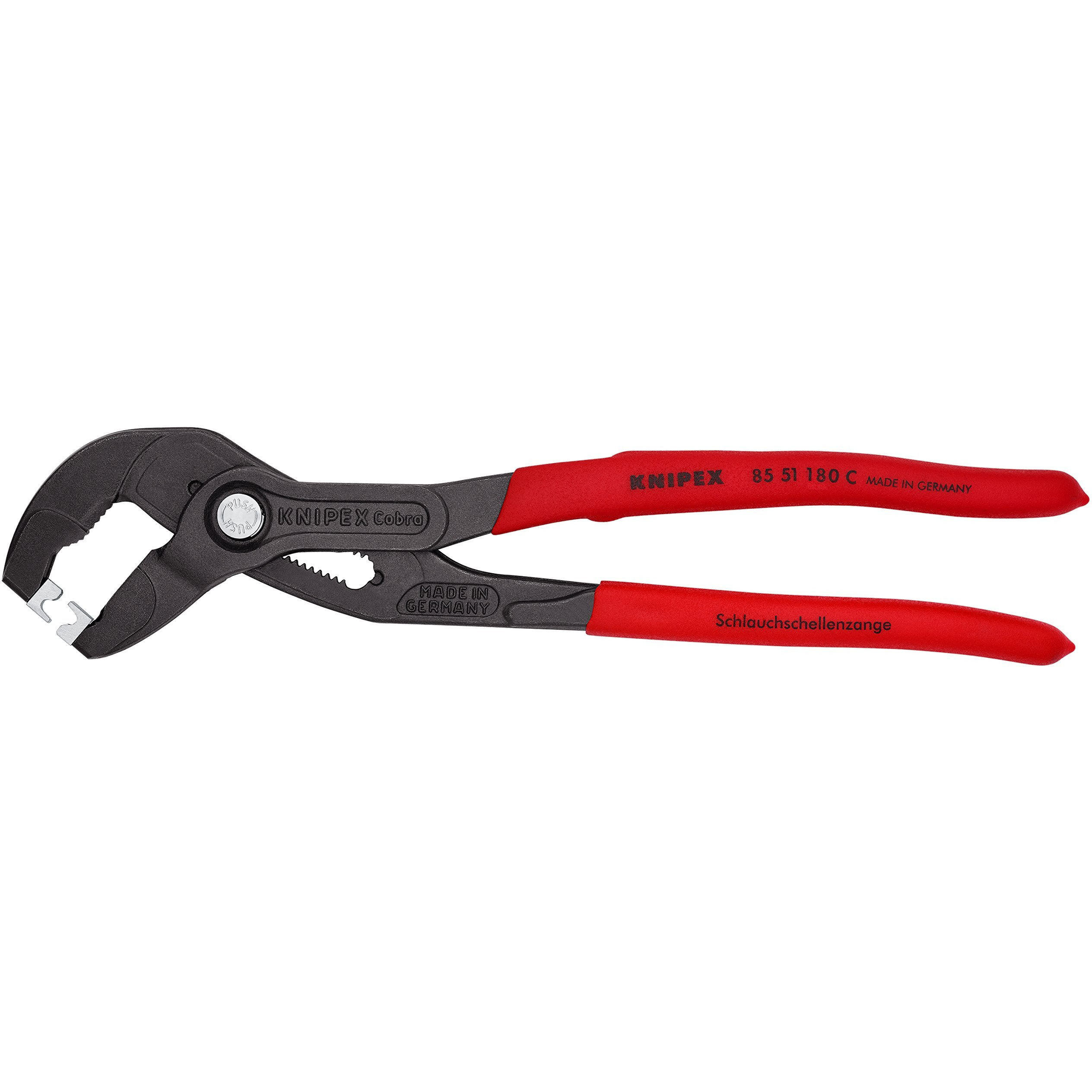 Knipex Tools 85 51 180 C, 7.5"" Hose Clamp Pliers For Click Clamps