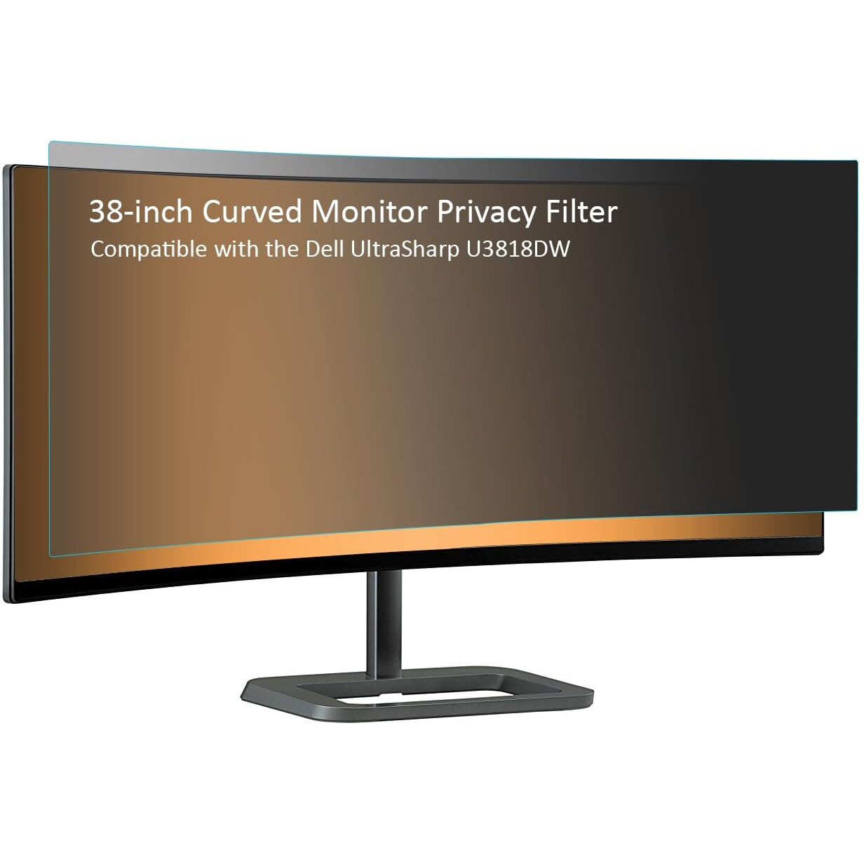 Photodon 2-Way Privacy Filter For The Dell Ultrasharp U3818Dw 38-Inch Curved Monitor With Installation And Care Kit