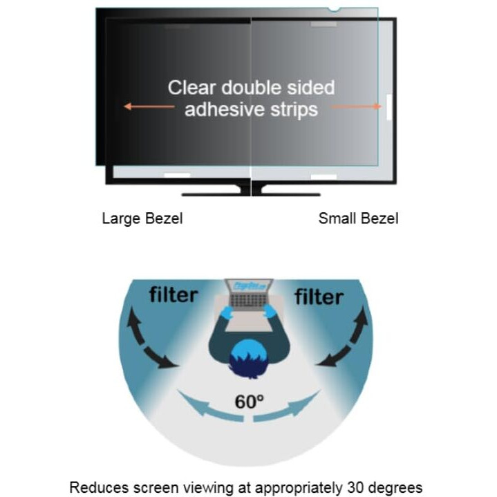 Photodon 2-Way Privacy Filter For The Dell Ultrasharp U3818Dw 38-Inch Curved Monitor With Installation And Care Kit