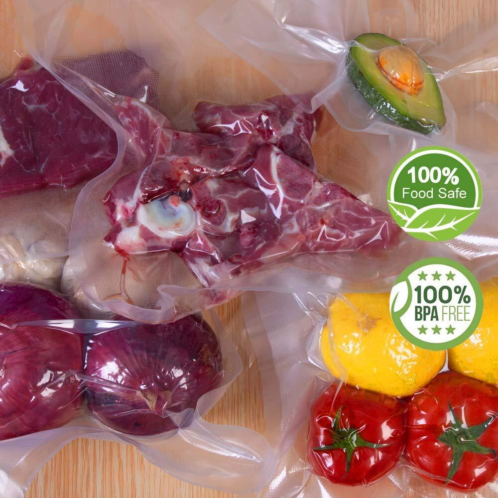 Wvacfre 100 Quart Size 8X12Inch Vacuum Sealer Freezer Bags With Commercial Grade,Bpa Free,Heavy Duty,Great For Food Vac Storage Or Sous Vide Cooking