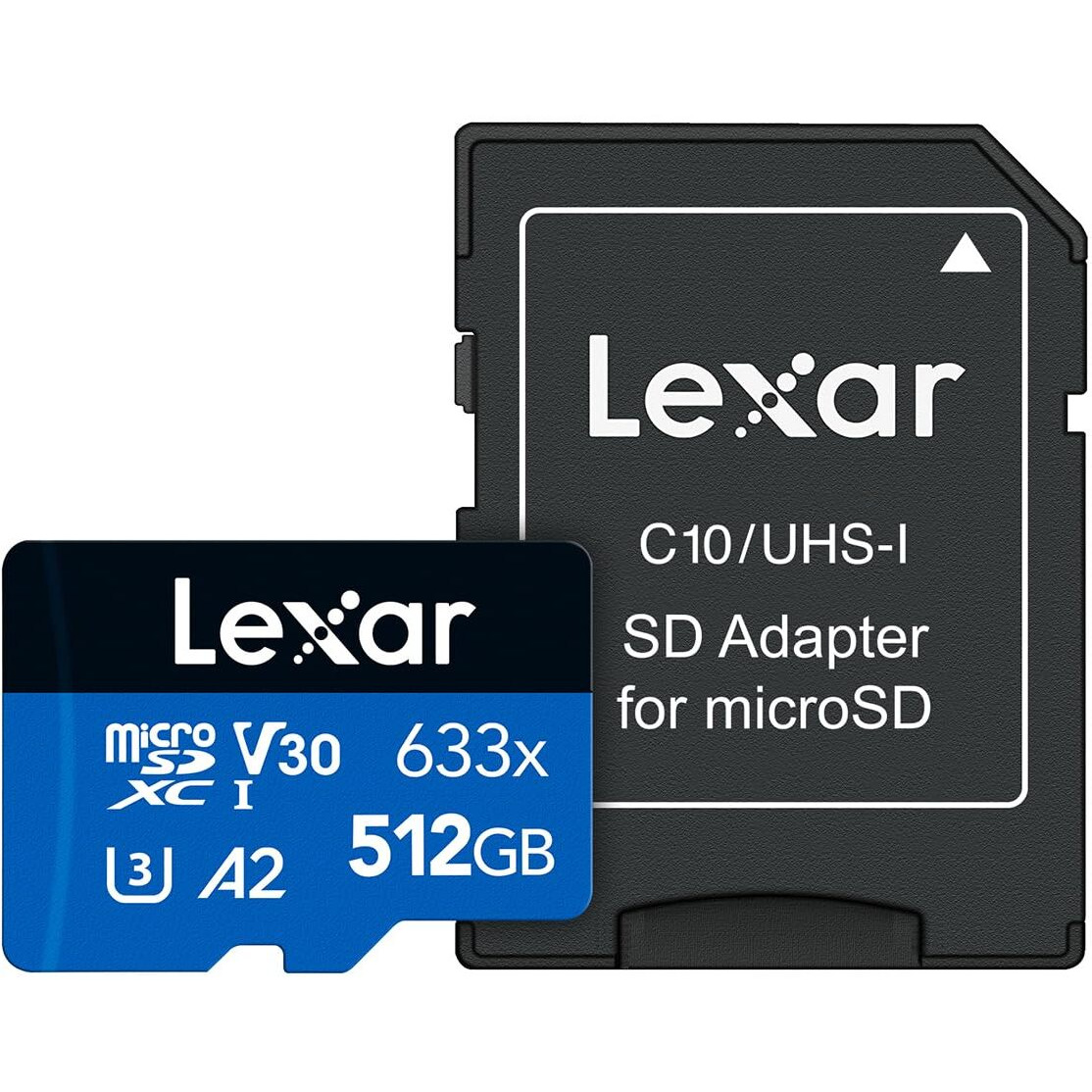 Lexar High-Performance 633X 512Gb Microsdxc Uhs-I Card W/ Sd Adapter, C10, U3, V30, A2, Full-Hd & 4K Video, Up To 100Mb/S Read, For Smartphones, Tablets, And Action Cameras (Lsdmi512Bbnl633A)