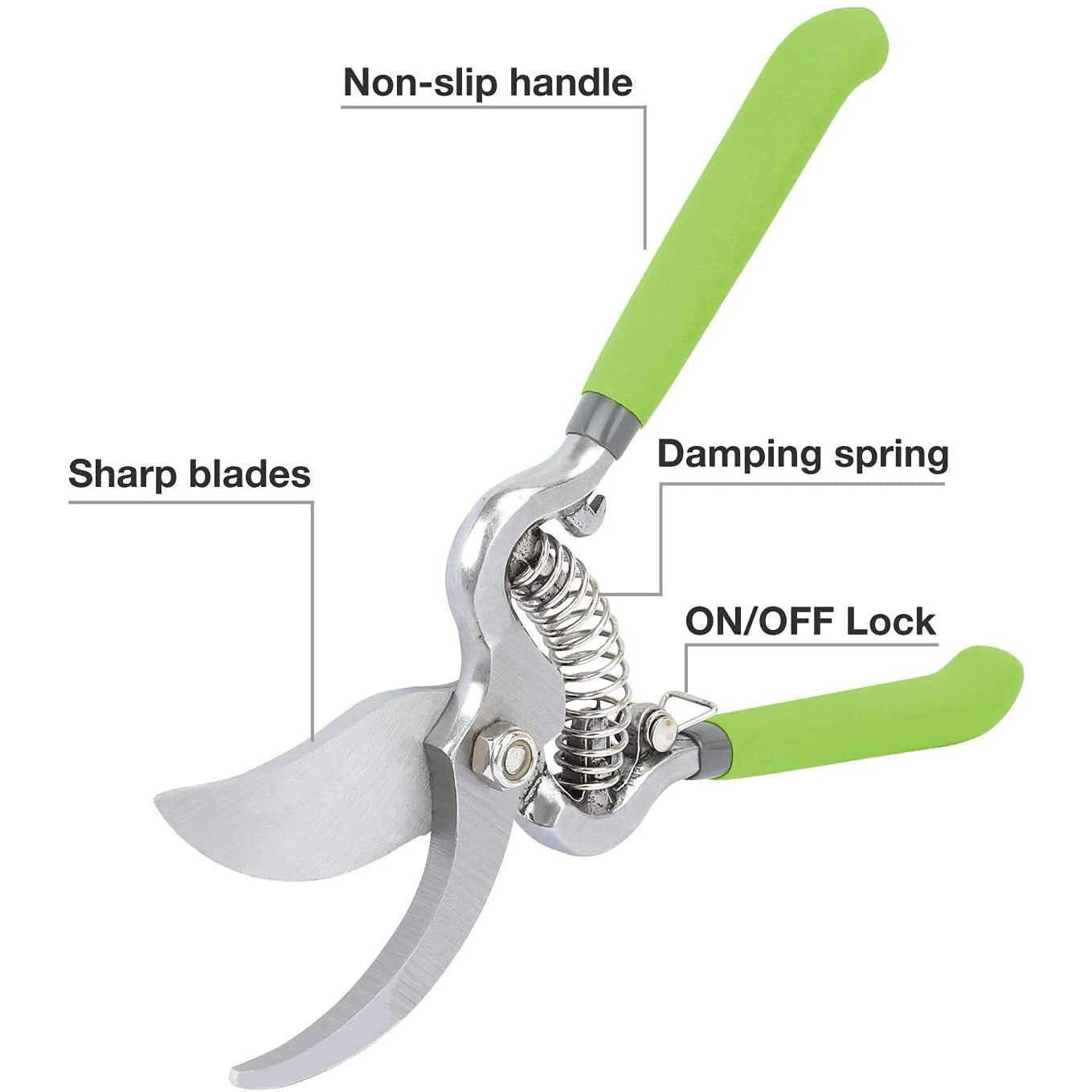 Workpro 2-Piece Pruning Shears Set, Drop Forged 8"" Bypass Garden Shears And 8'' Handing Pruner With Steel Straight Blade