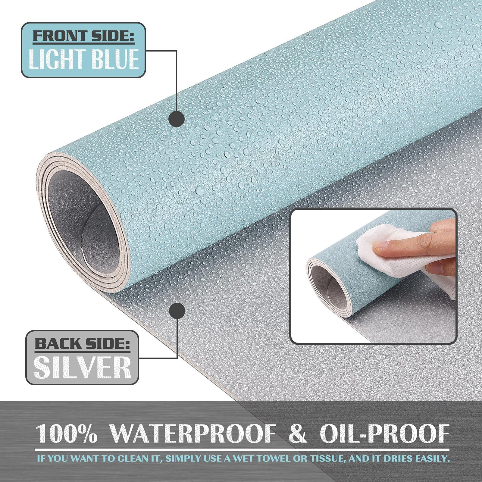 K Knodel Large Desk Mat, Office Desk Pad, Computer Desk Mat, Laptop Mat For Desk, Desk Protecor Mat, Desktop Mat, Desk Writing Pad, Desk Blotter Pad, Desk Cover Mat (31.5"&quotX15.7"", Light Blue)