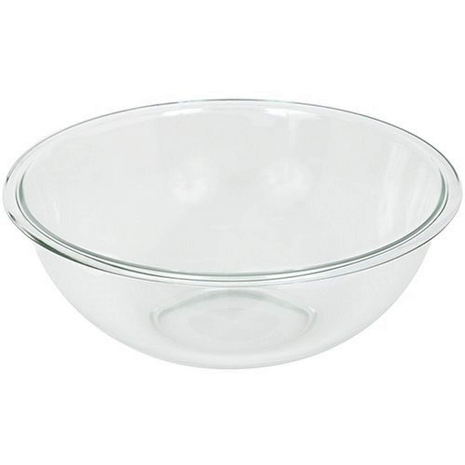 Pyrex Prepware 4-Quart Rimmed Glass Mixing Bowl, Clear