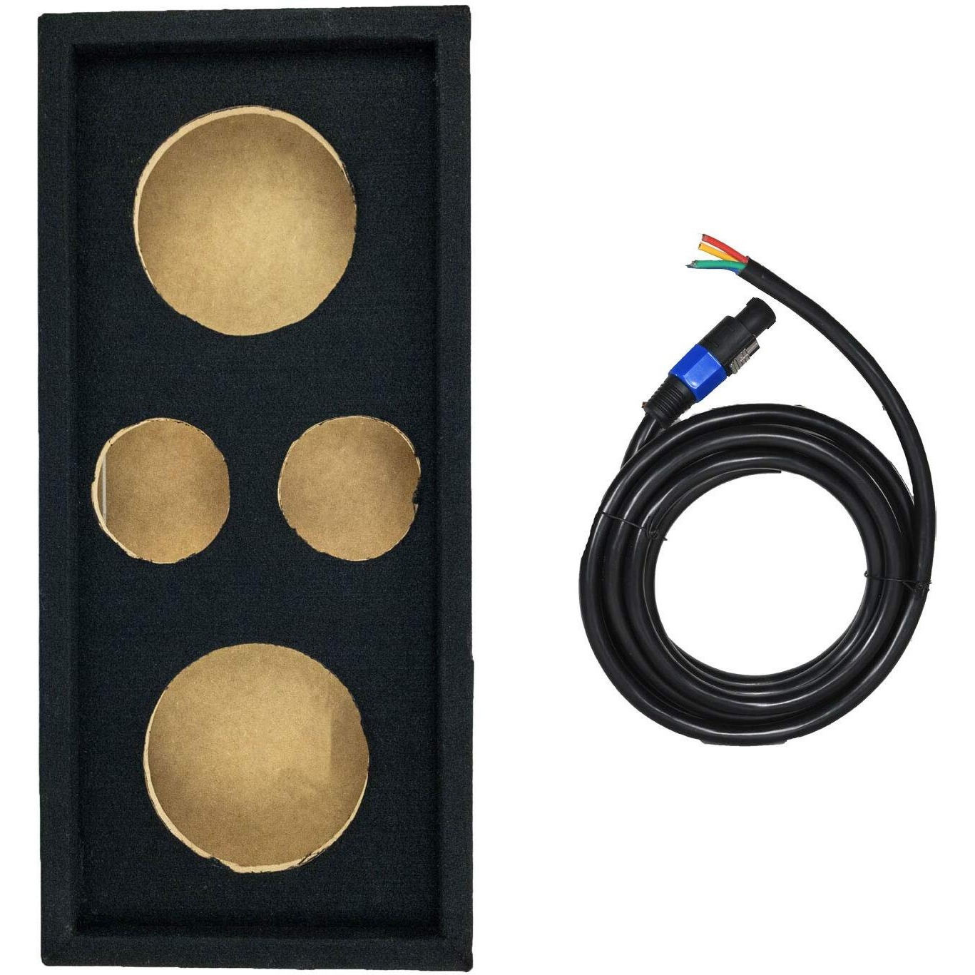 Q Power Car Audio Subwoofer Enclosure Box Chuchero For 8"" Mids And 3"" Tweeters