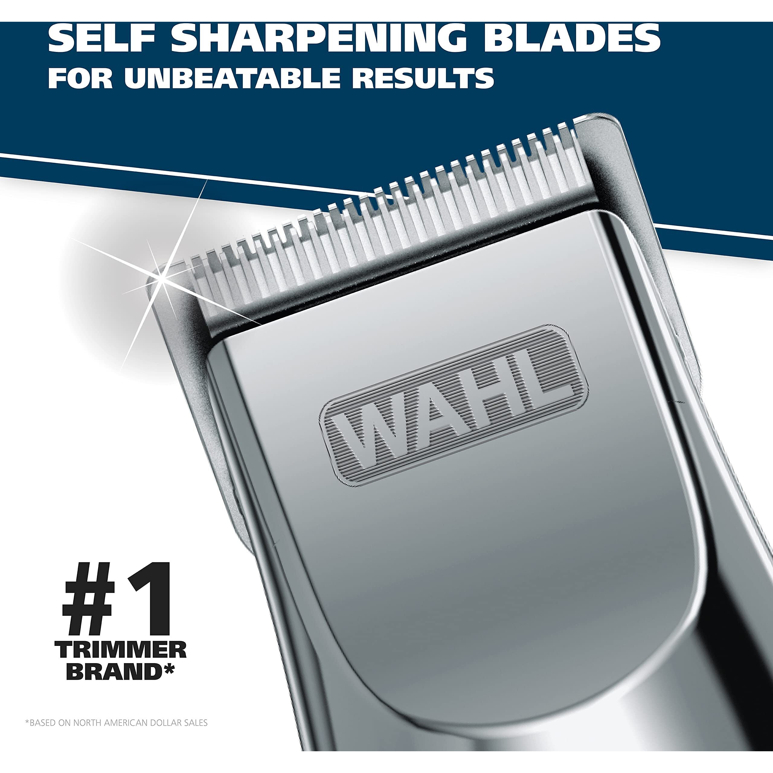 Wahl Groomsman Rechargeable Beard Trimmer Kit For Mustaches, Nose Hair, And Light Detailing And Grooming With Bonus Wet/Dry Battery Nose Trimmer - Model 5622V