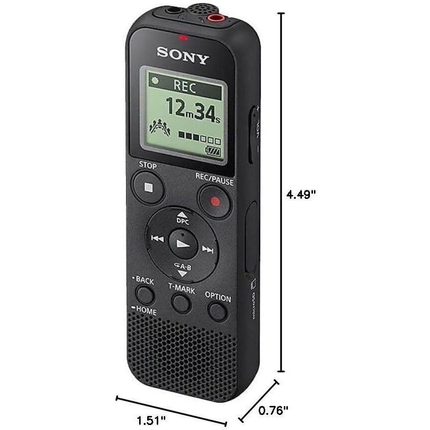 Sony Icd-Px370 Mono Digital Voice Recorder With Built-In Usb Voice Recorder,Black