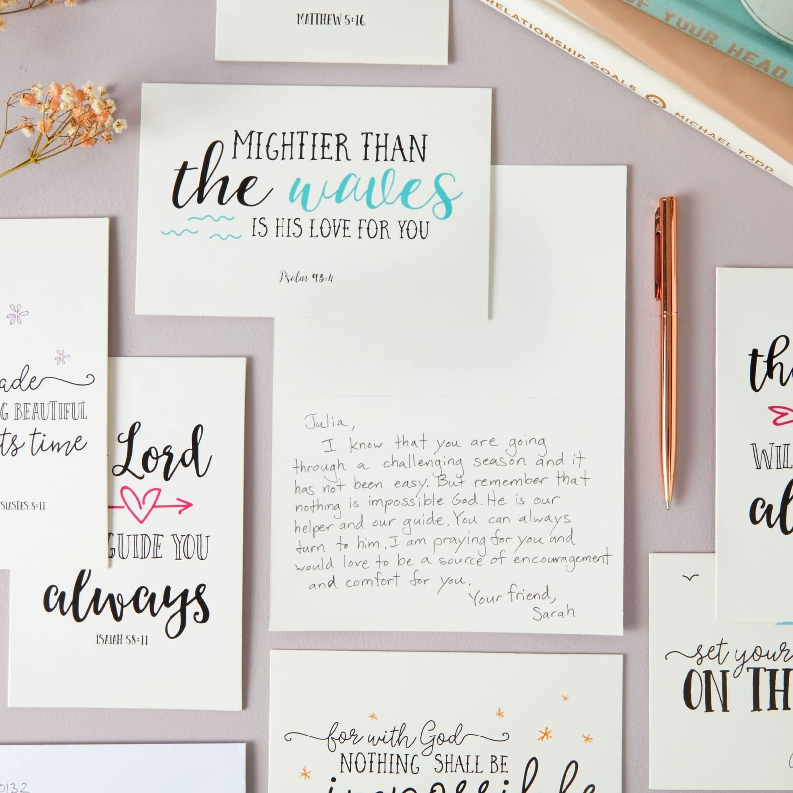 Best Paper Greetings 48 Pack Christian Greeting Cards With Envelopes, Inspirational Note Card With Scripture Bible Verses For Encouragement, Motivation, Confirmation Bulk (4X6 In)