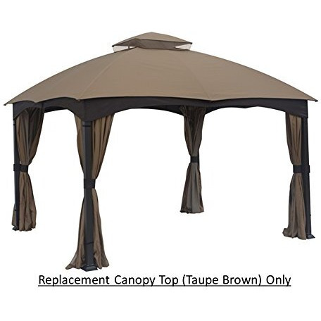 Apex Garden Replacement Canopy Top For Allen + Roth 10-Ft X 12-Ft Gazebo  Tpgaz17-002 (Color Brown)