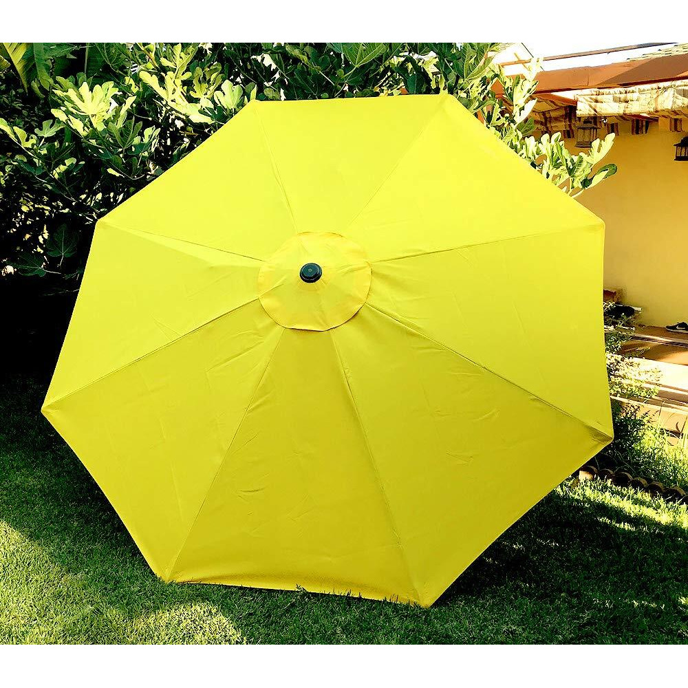 Bellrino Decor 10 Ft 8 Ribs Yellow Replacement Umbrella Canopy