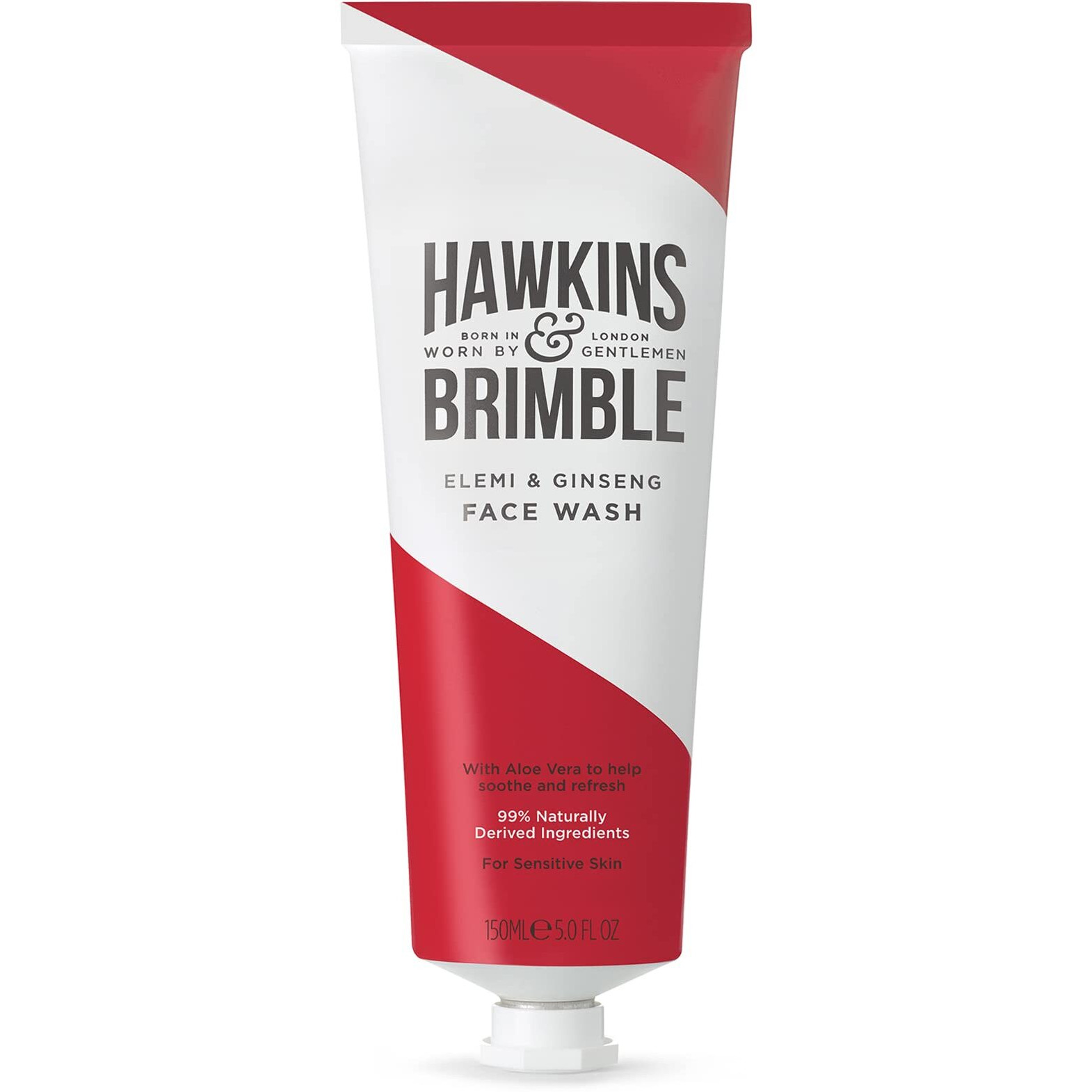 Hawkins & Brimble - Mens Face Wash, 150Ml - Aloe Vera Face Wash For Sensitive Skin, Cool Assist In Removal Of Excess Oil, Soothe, Refresh, Cleansing & Remove Dirt - Elemi & Ginseng Signature Fragrance