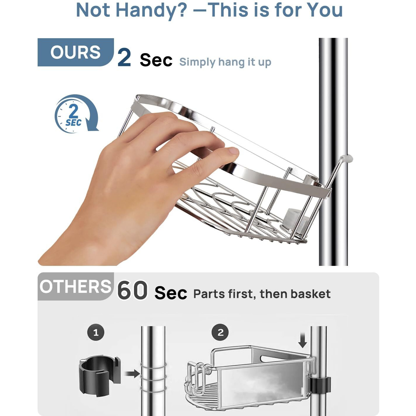 Seirione Rustproof Shower Corner Caddy Organizer For Bathroom, 4 Adjustable Shelves With Tension Pole, For Bathtub Shampoo Accessories Storage Holder, 39.2 To 113 Inch Height