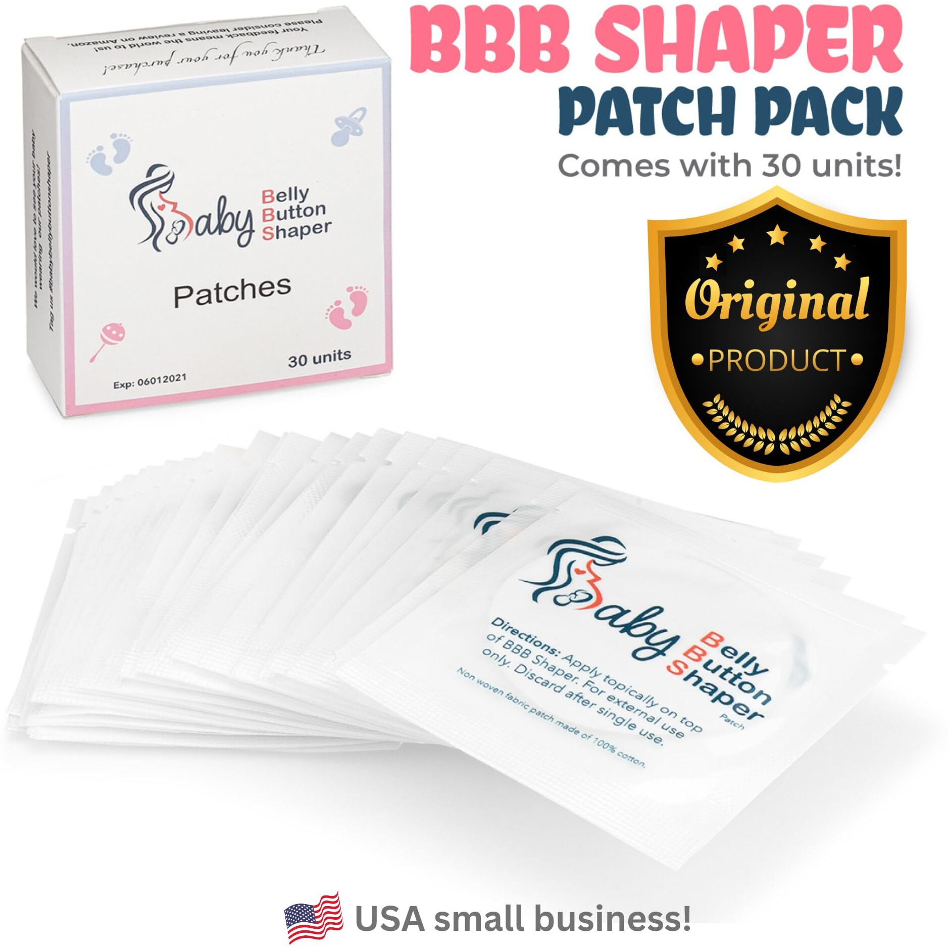 Baby Belly Button Patches 30 Pieces - Cotton Patches Baby Essentials Must Haves - Baby Belly Navel Patches - Newborn Care Belly Button Shaper