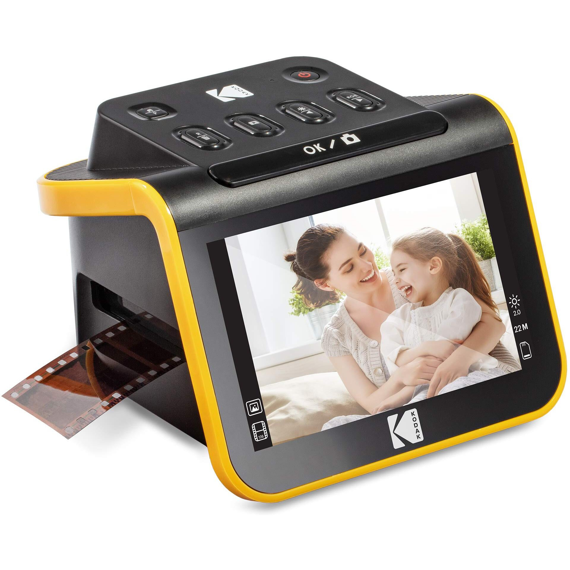 Kodak Digital Film Scanner, Film And Slide Scanner With 5    Lcd Screen, Convert Color & B&W Negatives & Slides 35Mm, 126, 110 Film To High Resolution 22Mp Jpeg Digital Photos, Black