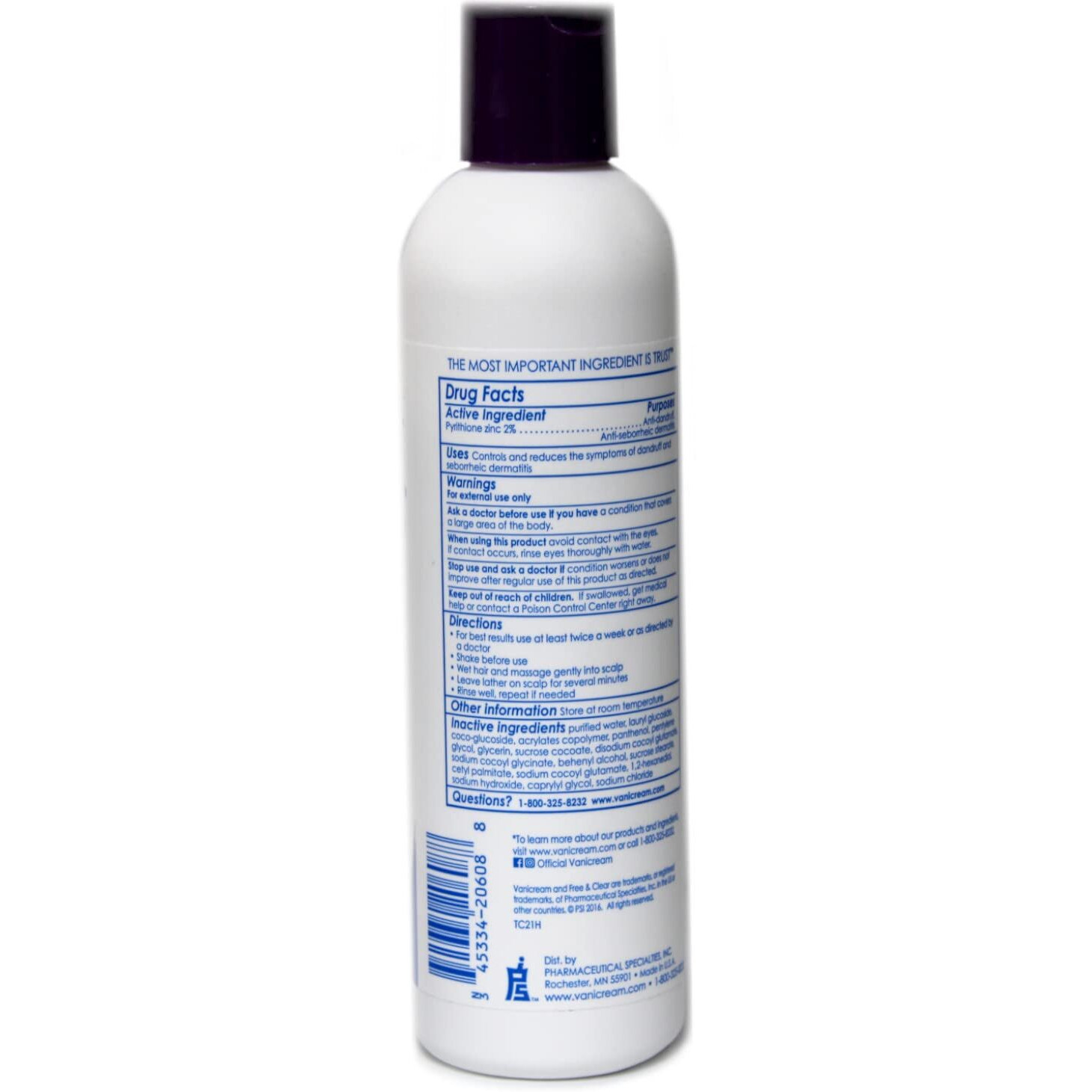 Vanicream Anti-Dandruff Shampoo 8Oz