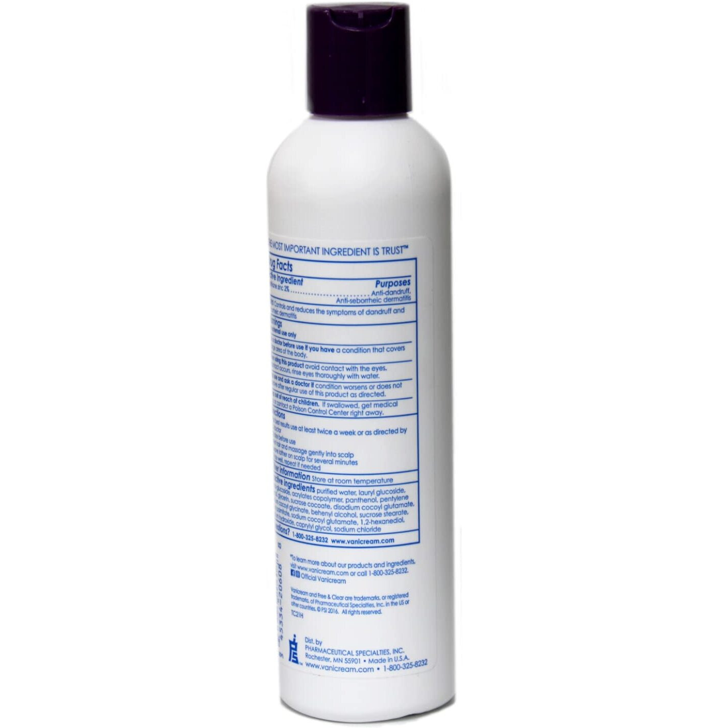 Vanicream Anti-Dandruff Shampoo 8Oz