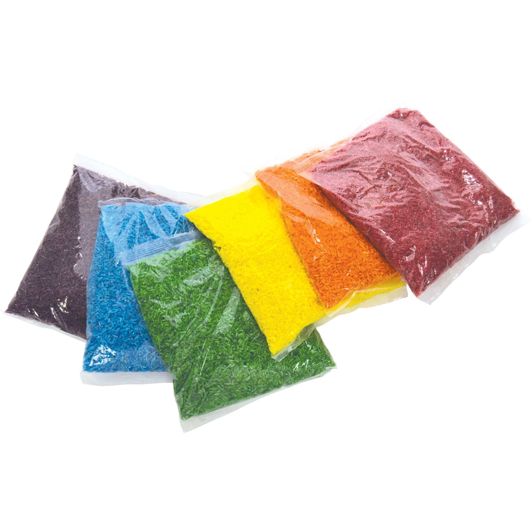 Roylco Colored Rice - 6 Bright Colors - 6X1Lb Bags - Sensory Learning - Color Perception - Non-Toxic - Ages 4+ - Made In Usa