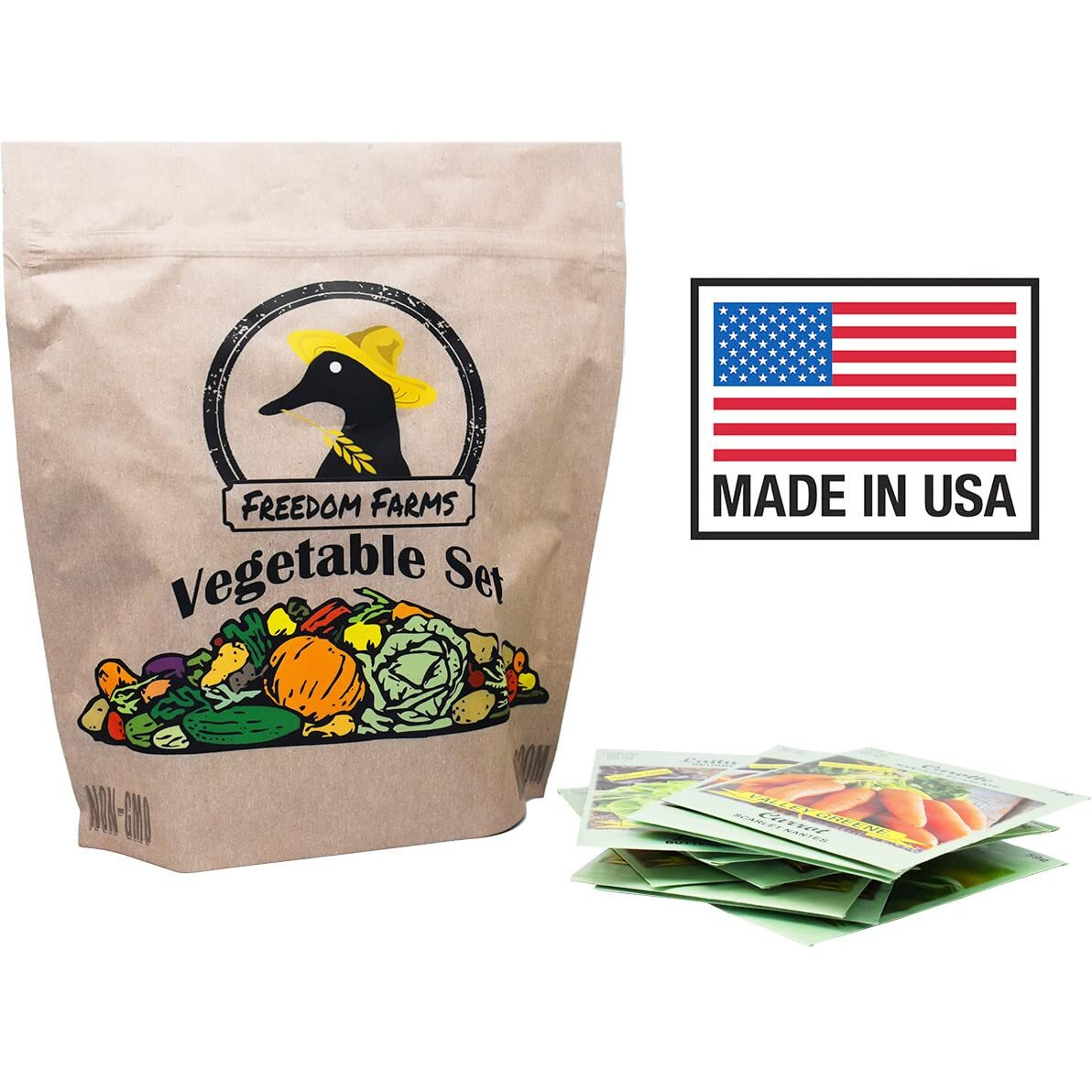 Set Of 43 Assorted Vegetable & Herb Seed Packets - Over 10,000 Seeds - Includes Mylar Storage Bag - Deluxe Garden Heirloom Seeds - 100% Non-Gmo