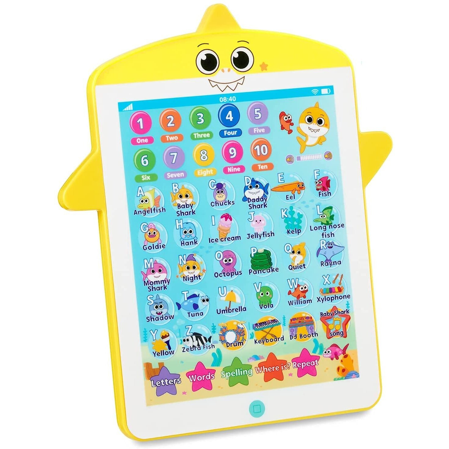 Wowwee Baby Shark's Big Show Kids Tablet - Interactive Educational Toys - Toddler Tablet Makes Learning Fun (Full Size), Multicolor
