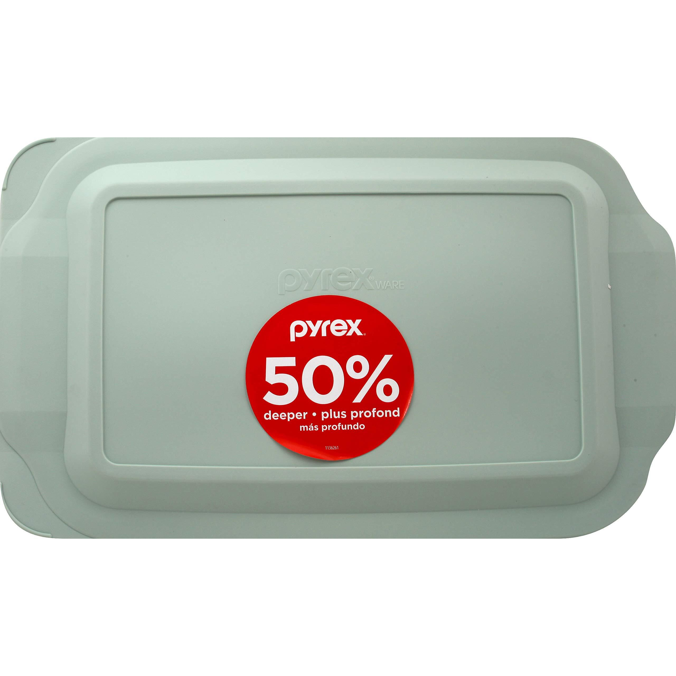 Pyrex Coringware-Pyrex Deep 9"&quotX13"&quotBkr W/Lid, Plain