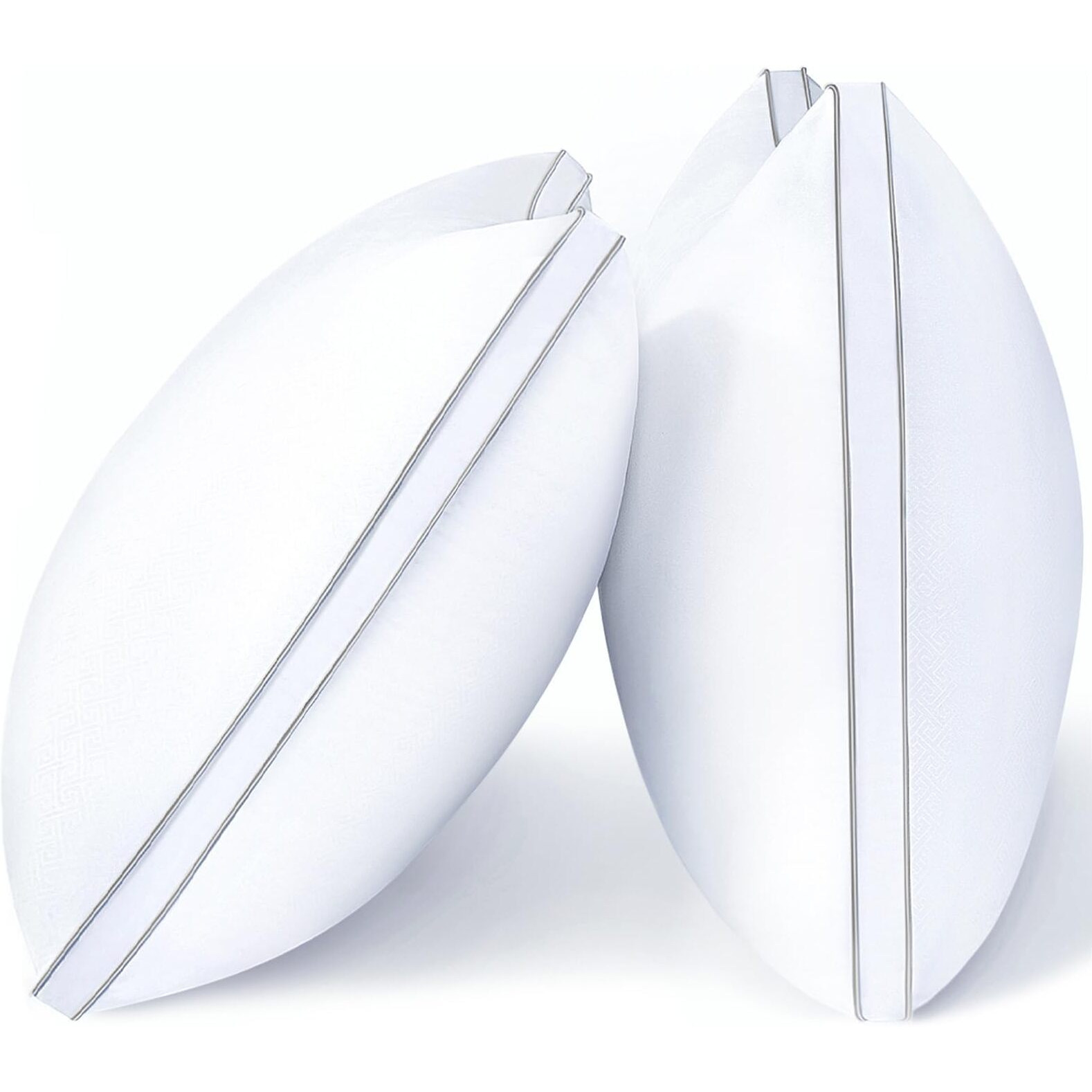 Viewstar Pillows Queen Size Set Of 2, Hotel Quality, Down Alternative Gusseted Bed Pillows For Side, Back, Or Stomach Sleepers, White