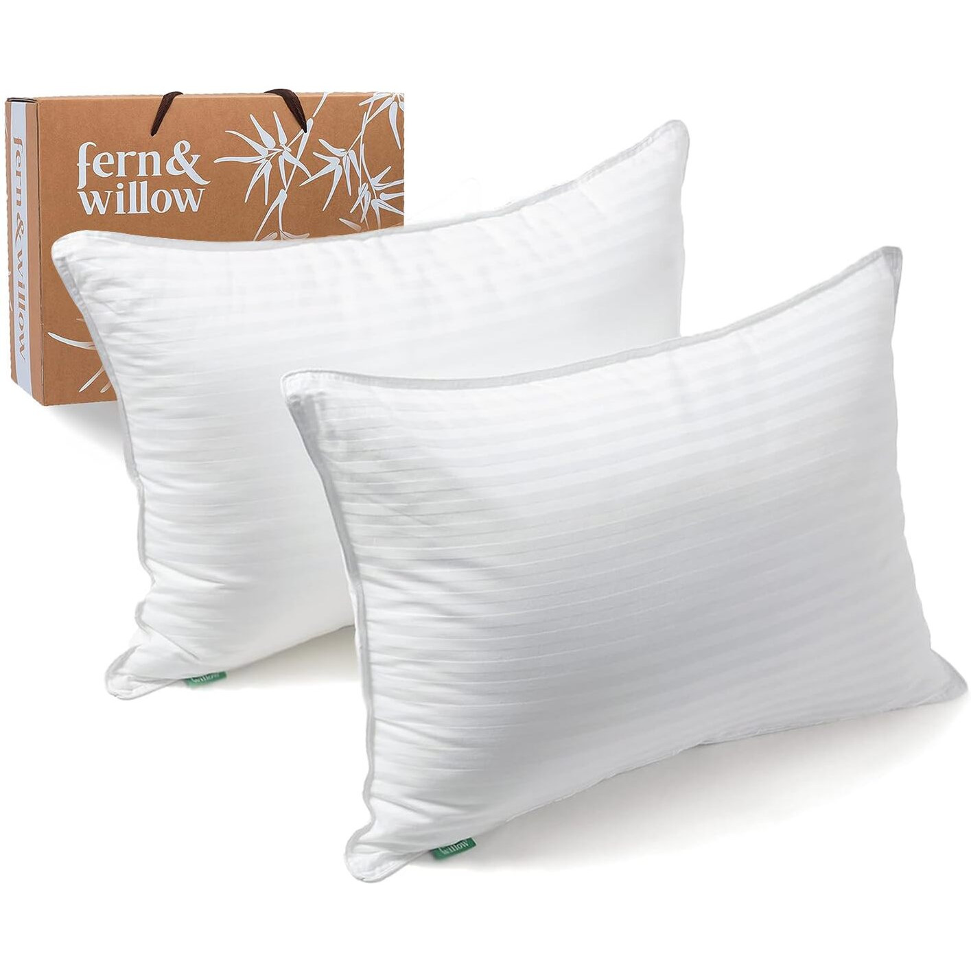 Premium Queen Size Bed Pillows - Set Of 2, 20"&quotX28"", Cooling Hotel Quality, Down Alternative Fill, Medium Firm Support, Luxury Softness For Side, Back, And Stomach Sleepers