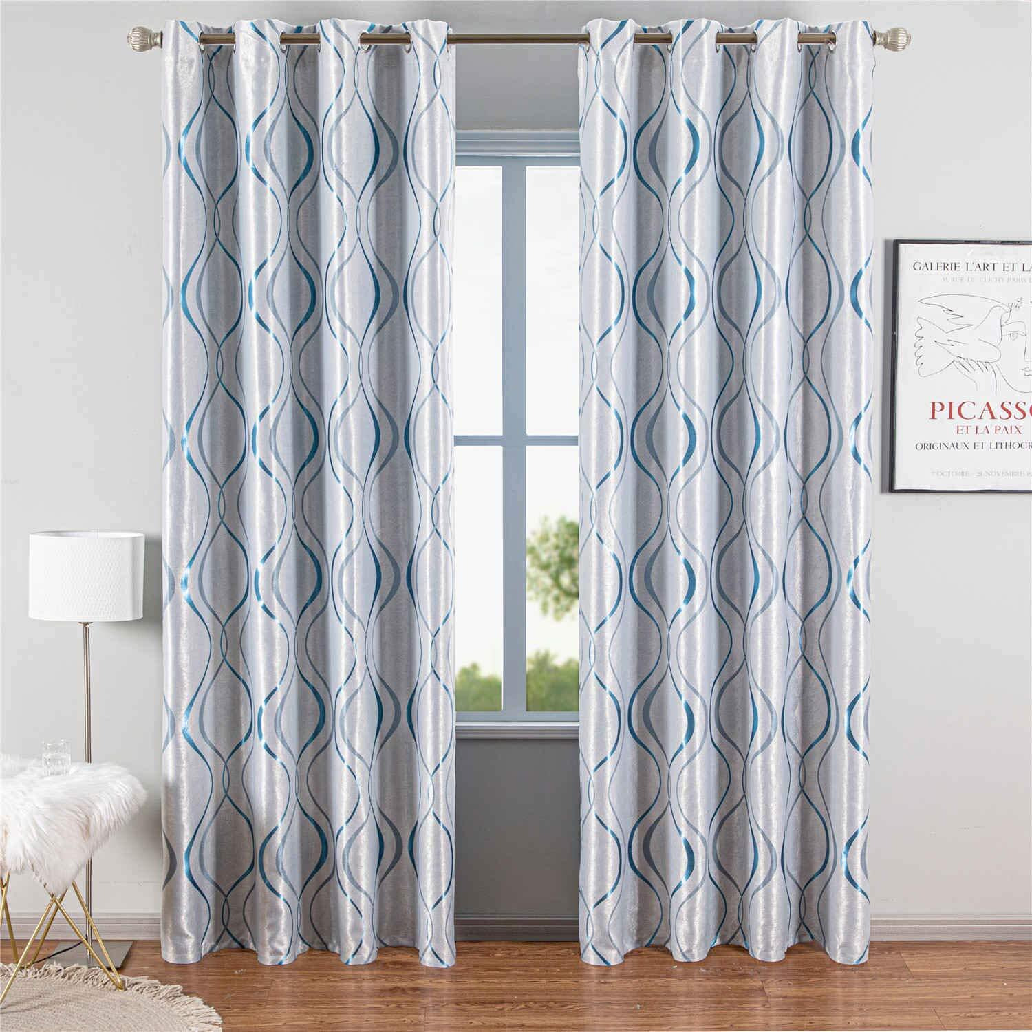 Dolce Mela Curtain Panel Semi-Blackout Drapes, Dmc498 Hamburg