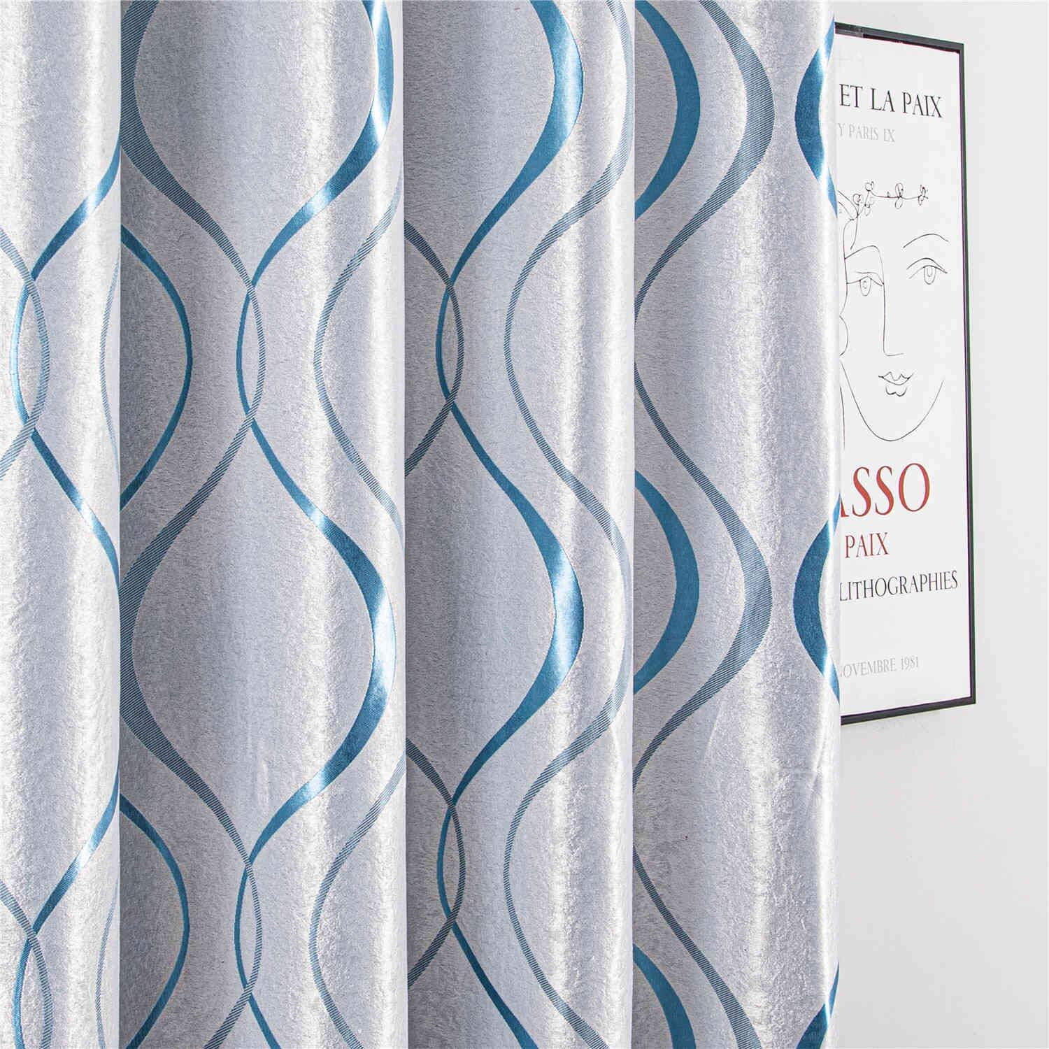 Dolce Mela Curtain Panel Semi-Blackout Drapes, Dmc498 Hamburg