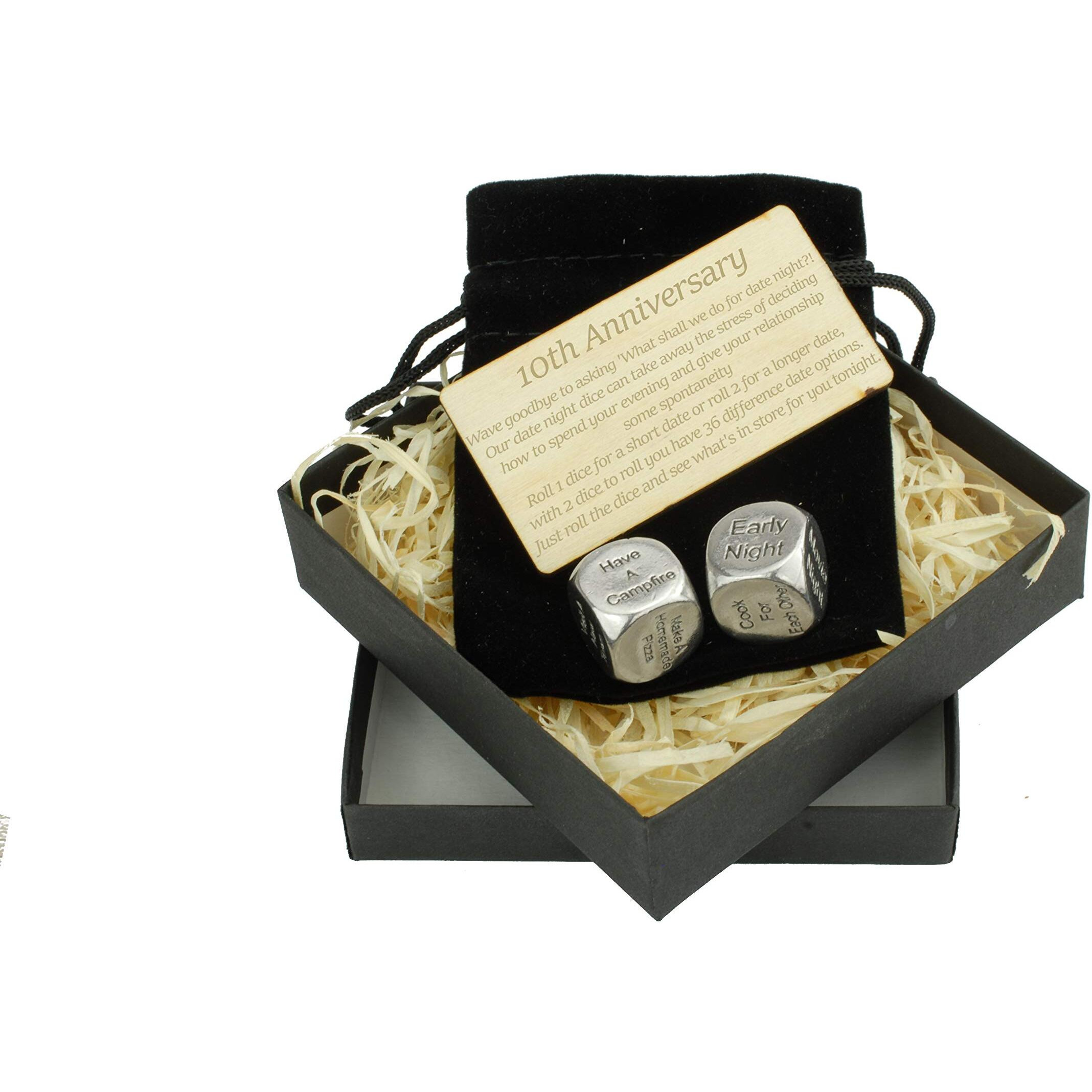 Tin Date Night Dice 10Th Anniversary 100% Pure Tin - Create A Unique 10Th Anniversary Date Night