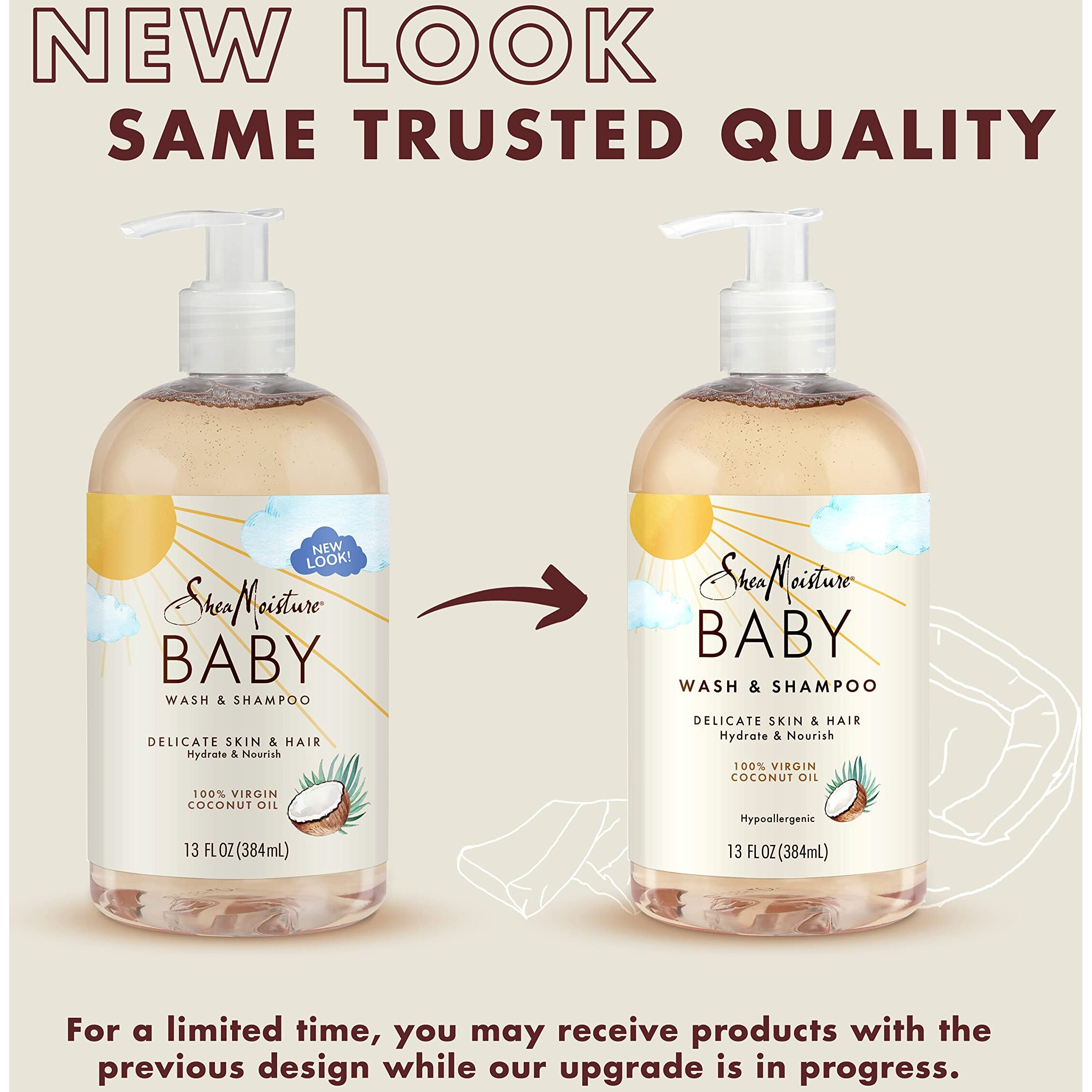Sheamoisture Baby Wash And Shampoo 100% Virgin Coconut Oil For Baby Skin Cruelty Free Skin Care 13 Oz