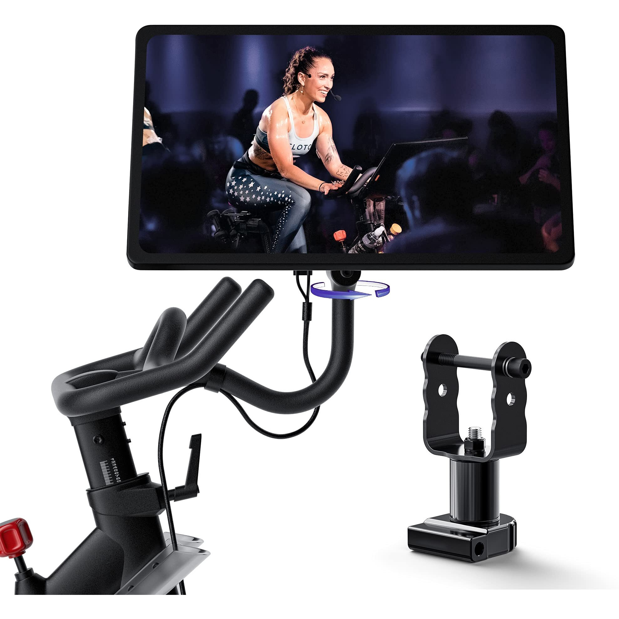 Coolwufan 360 Degree Screen Swivel Mount For Peloton Bike, Upgraded Screen Swivel For Peloton, Accessory To Turn For Peloton Bike Screens, Accessories For Peloton(Not Compatible With Peloton Bike+)