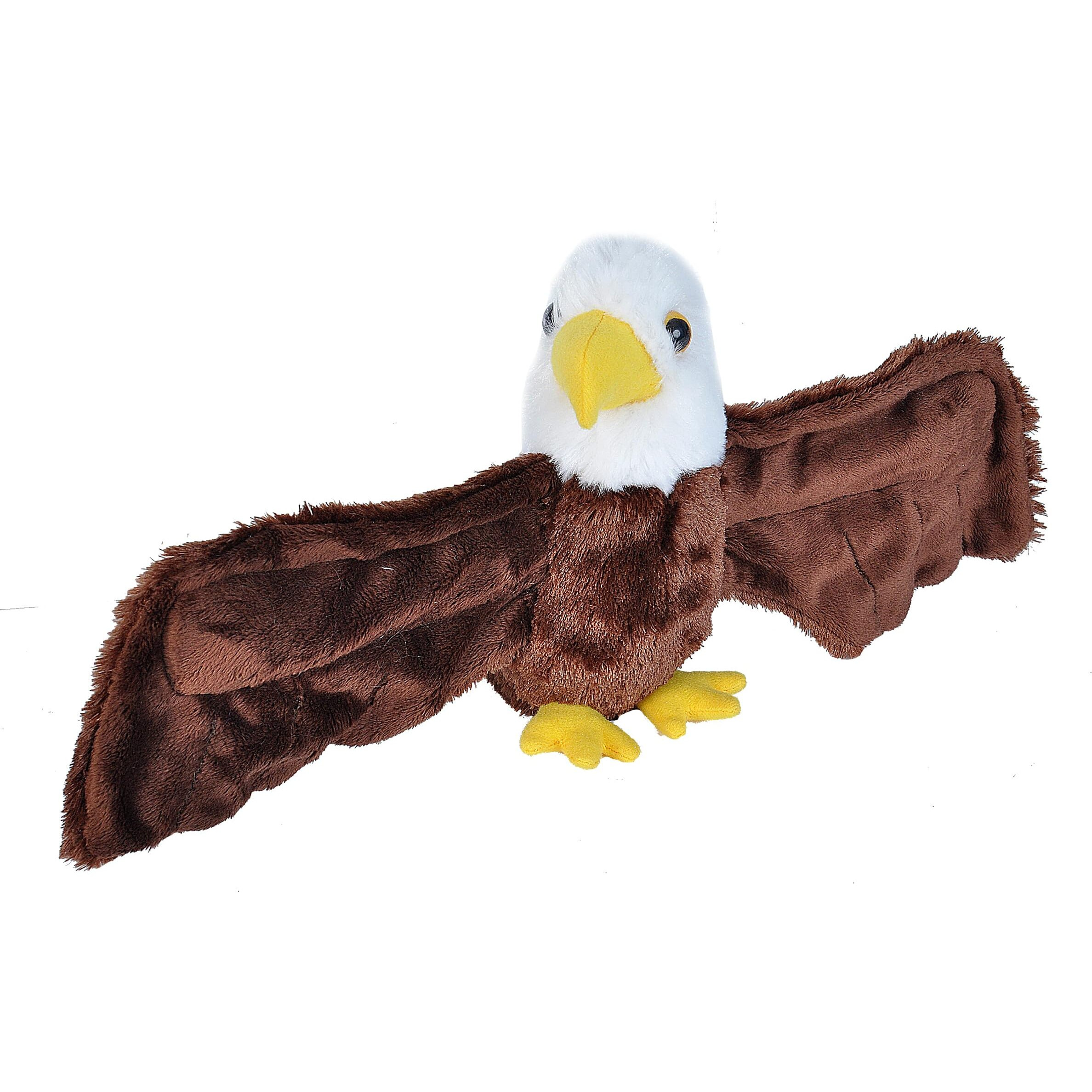 Wild Republic Huggers Bald Eagle Plush Toy, Slap Bracelet, Stuffed Animal, Kids Toys, 8""
