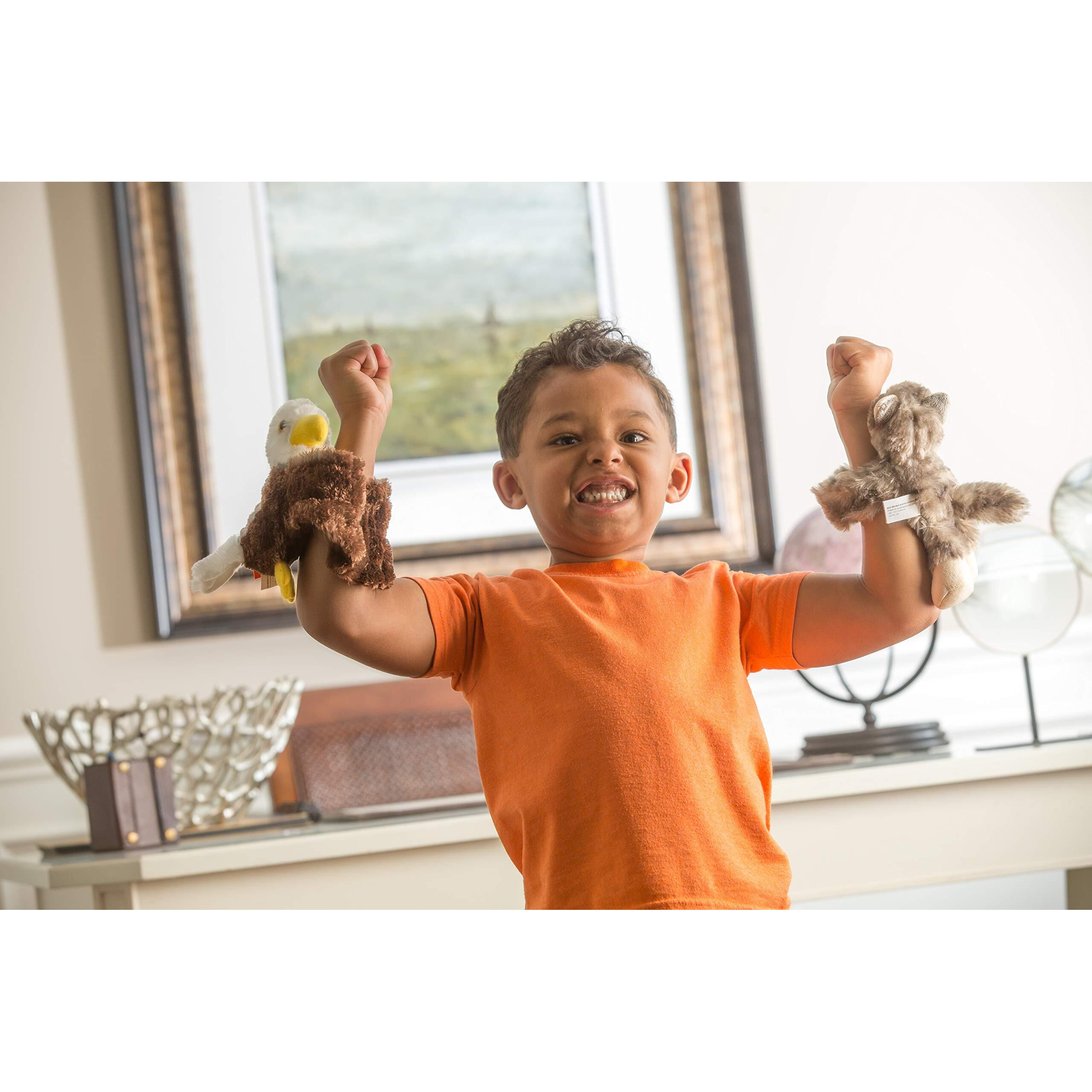 Wild Republic Huggers Bald Eagle Plush Toy, Slap Bracelet, Stuffed Animal, Kids Toys, 8""