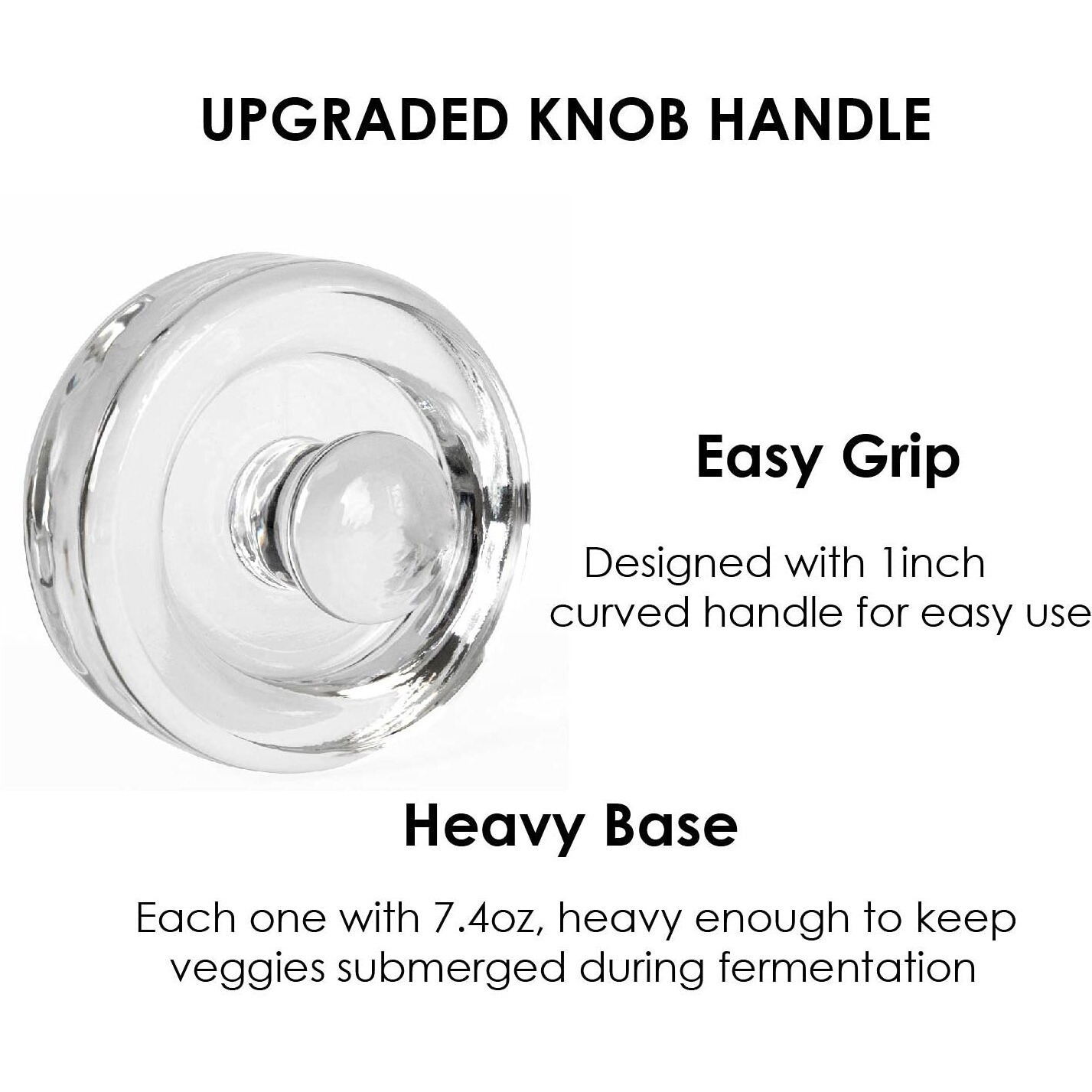 Jillmo Fermentation Kit, Pack Of 4 Wide Mouth Fermentation Lids With Weights For Mason Jars (No Jars)